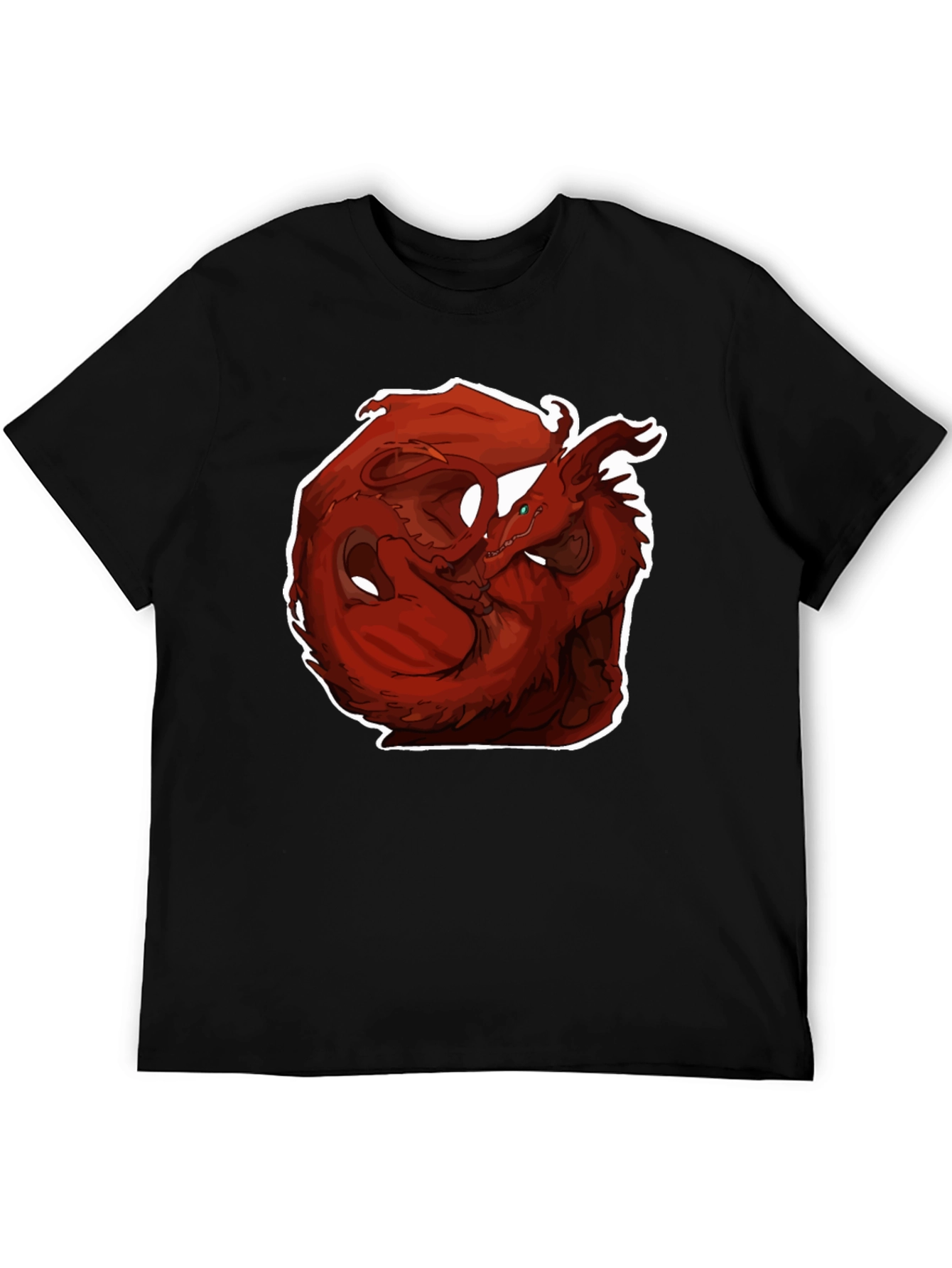 Red Dragon Graphic Black T-Shirt