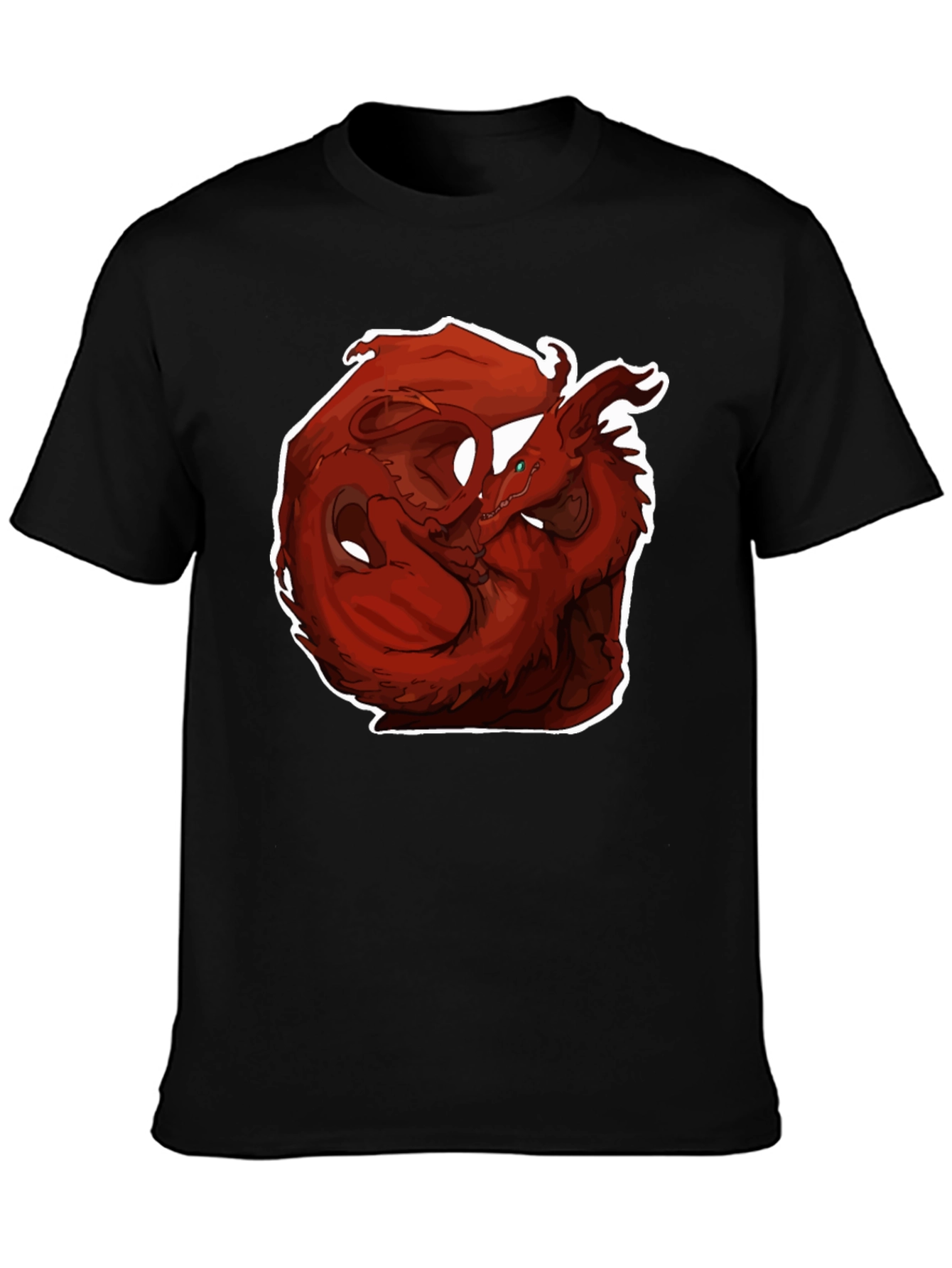Red Dragon Graphic Black T-Shirt
