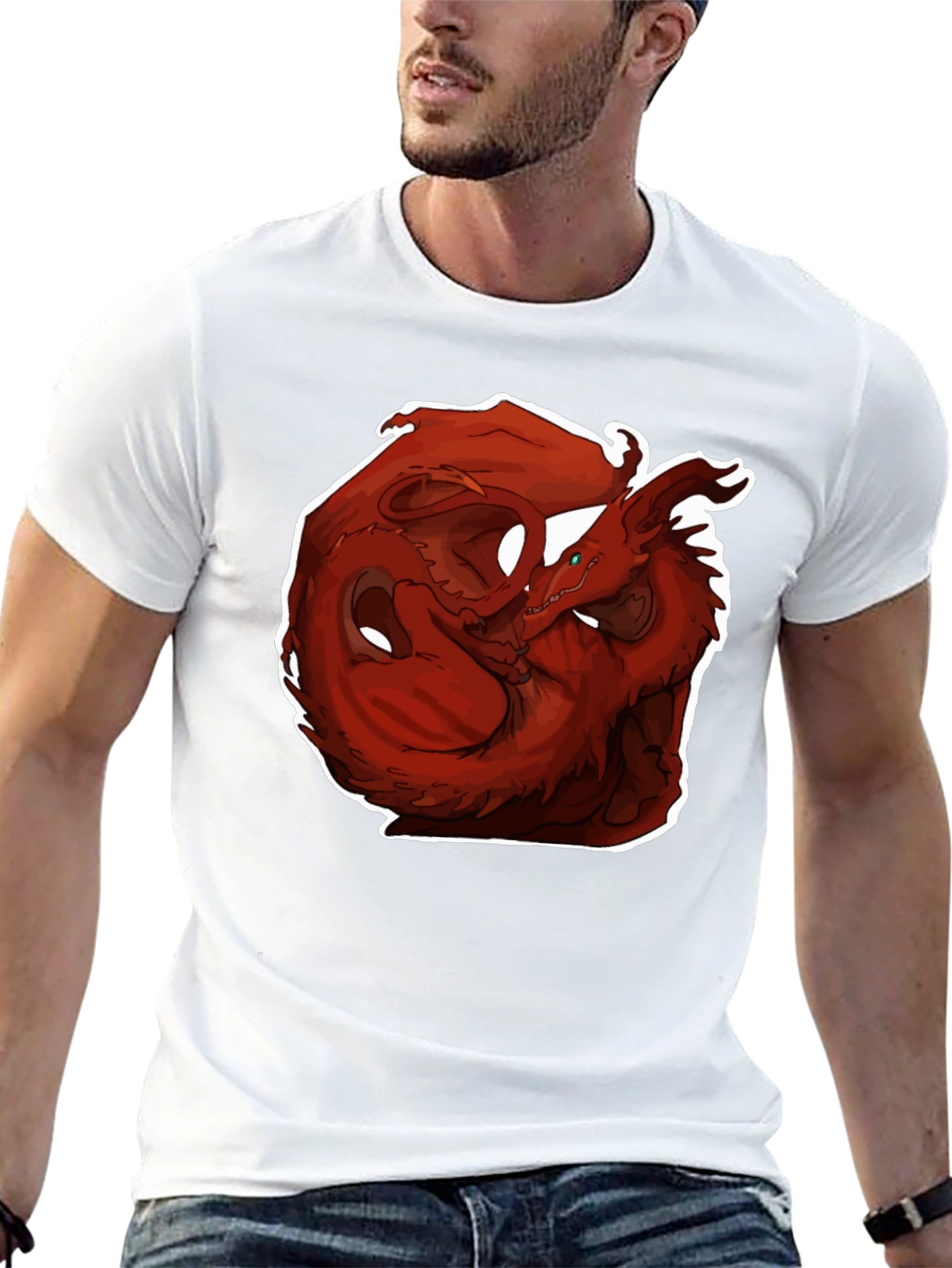 Red Dragon Graphic Black T-Shirt