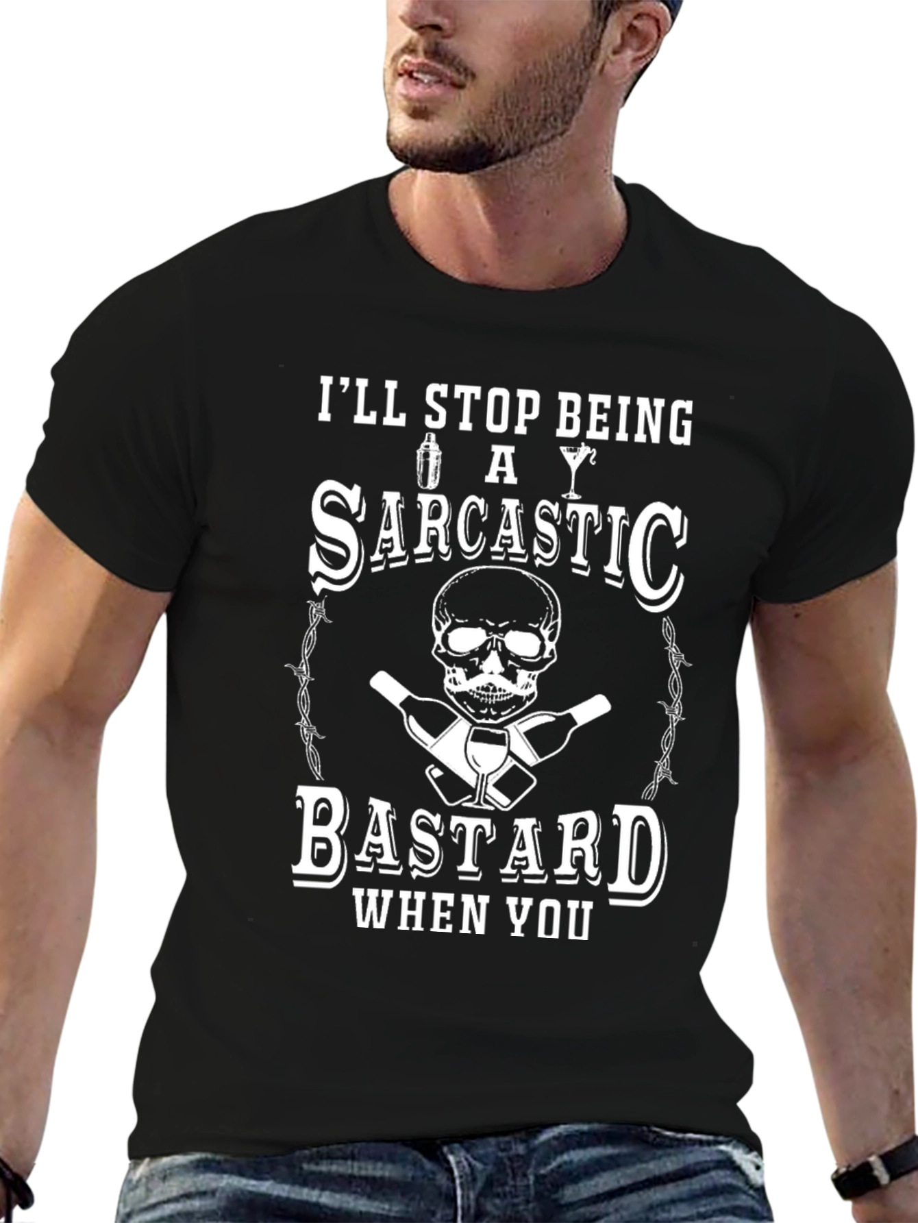 Sarcastic Bastard Graphic T-Shirt