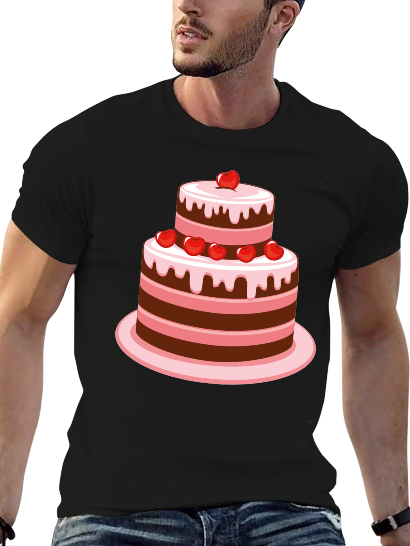 Sweet Treat Tee: Two-Tier Cake Graphic T-Shirt