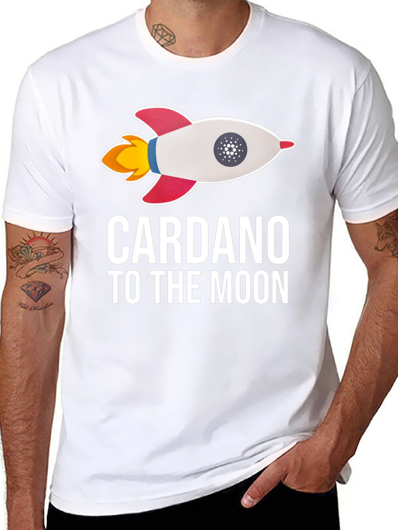 Cardano To The Moon Black T-Shirt