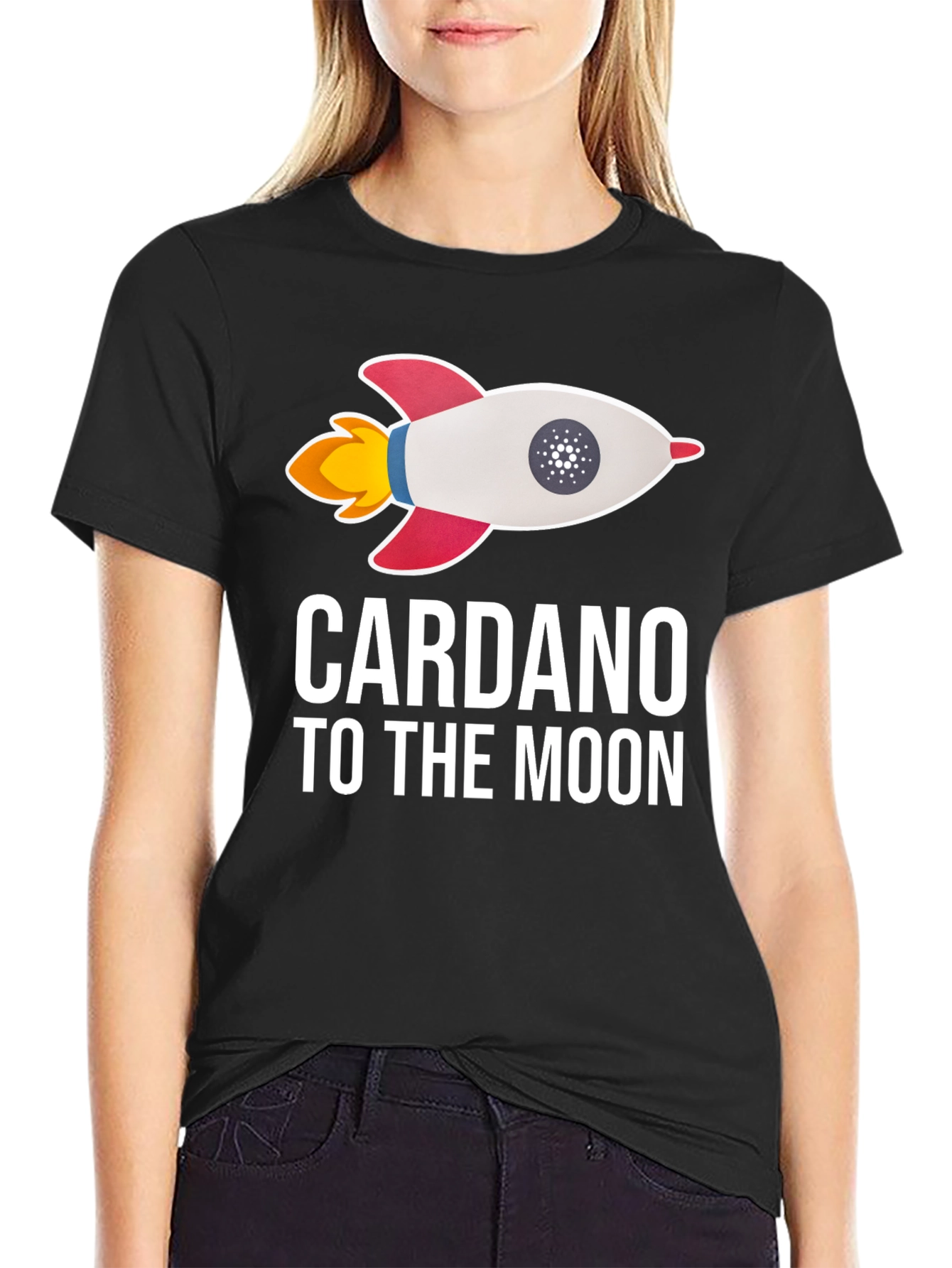 Cardano To The Moon Black T-Shirt