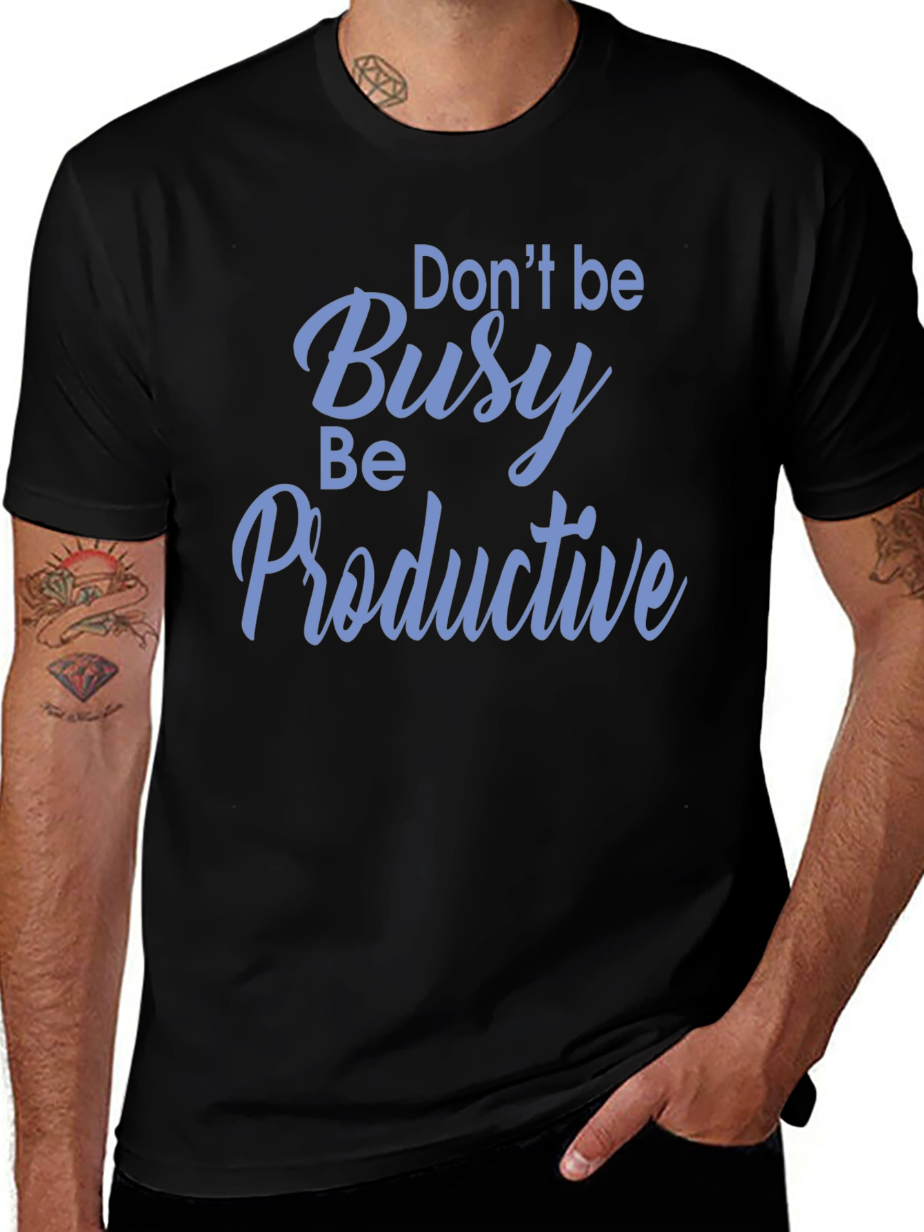 Dont Be Busy Be Productive Black T-Shirt