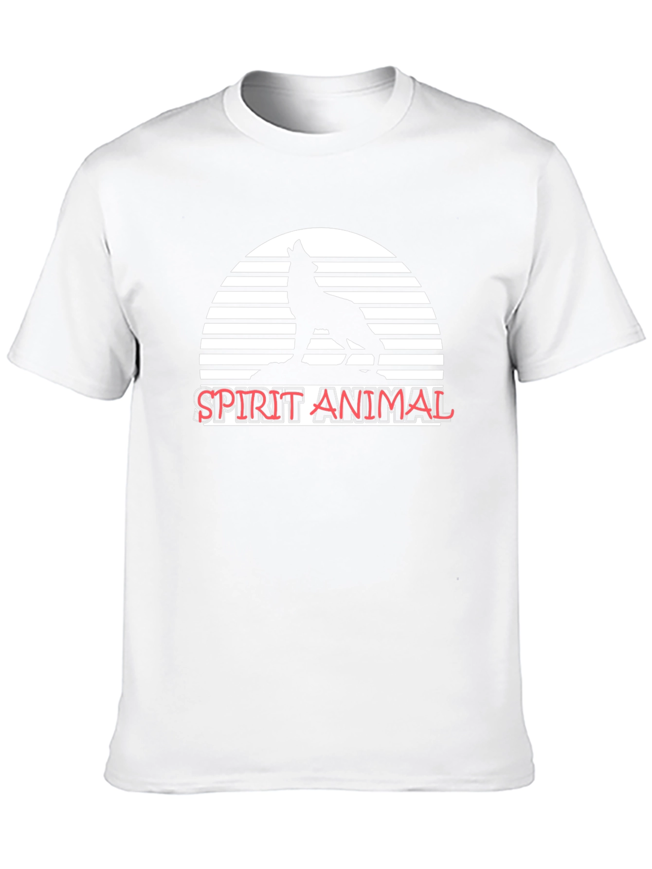 Spirit Animal Wolf Graphic T-Shirt - Black