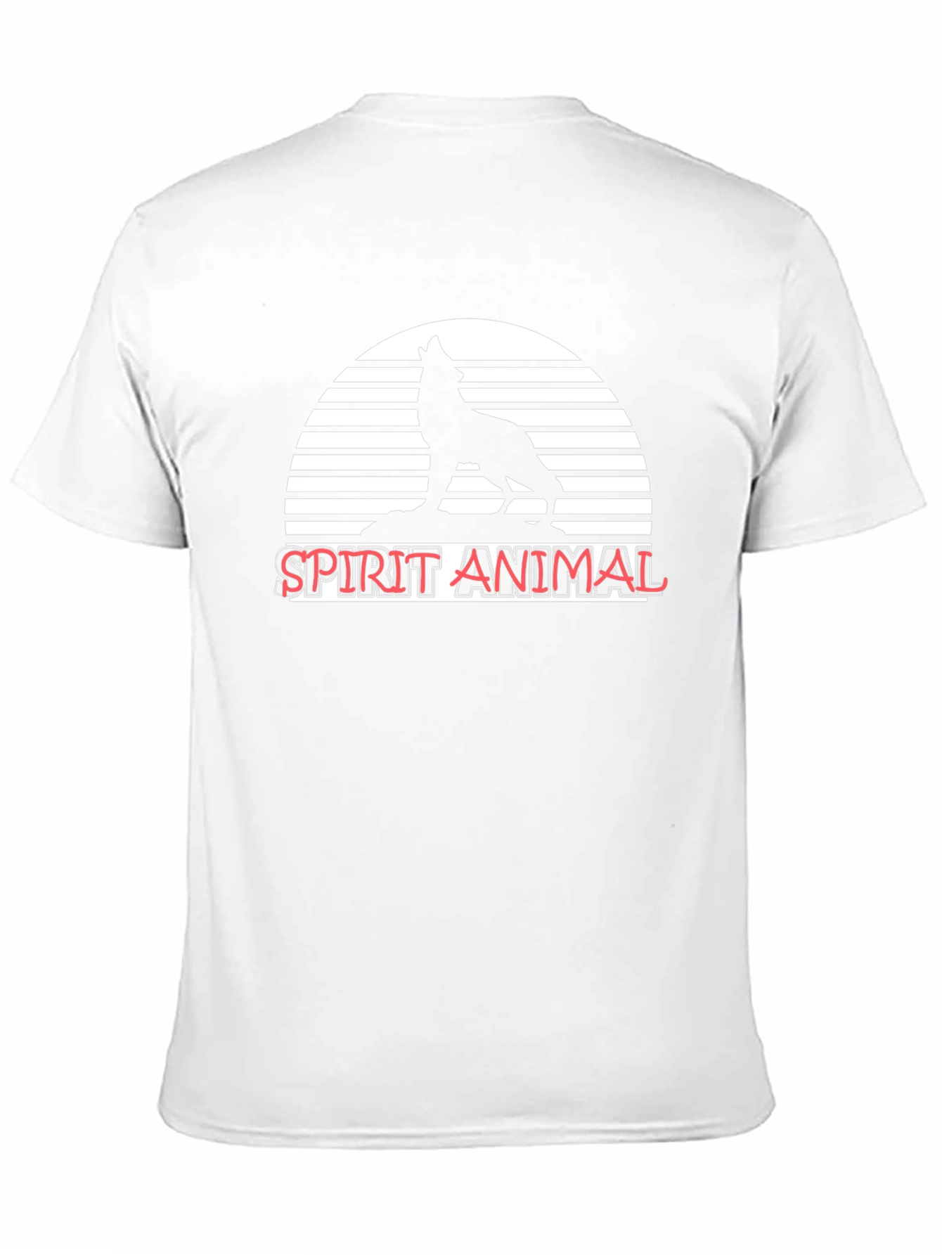 Spirit Animal Wolf Graphic T-Shirt - Black
