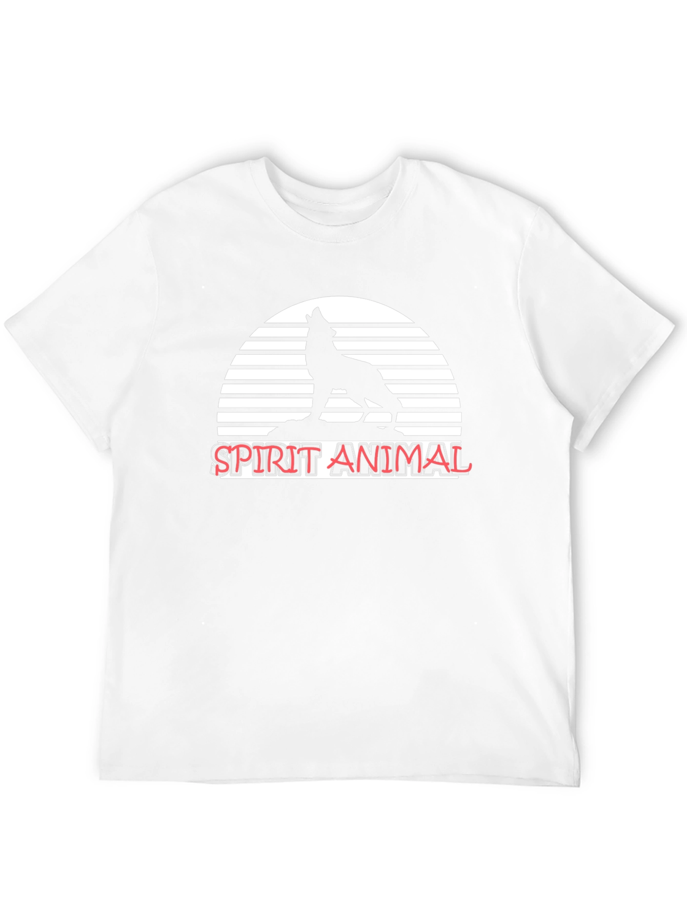 Spirit Animal Wolf Graphic T-Shirt - Black