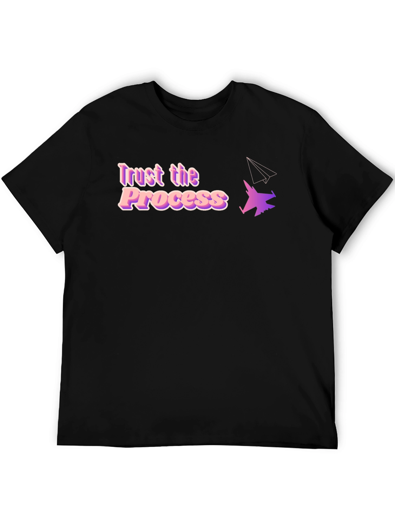 Trust the Process Black Graphic Tee
