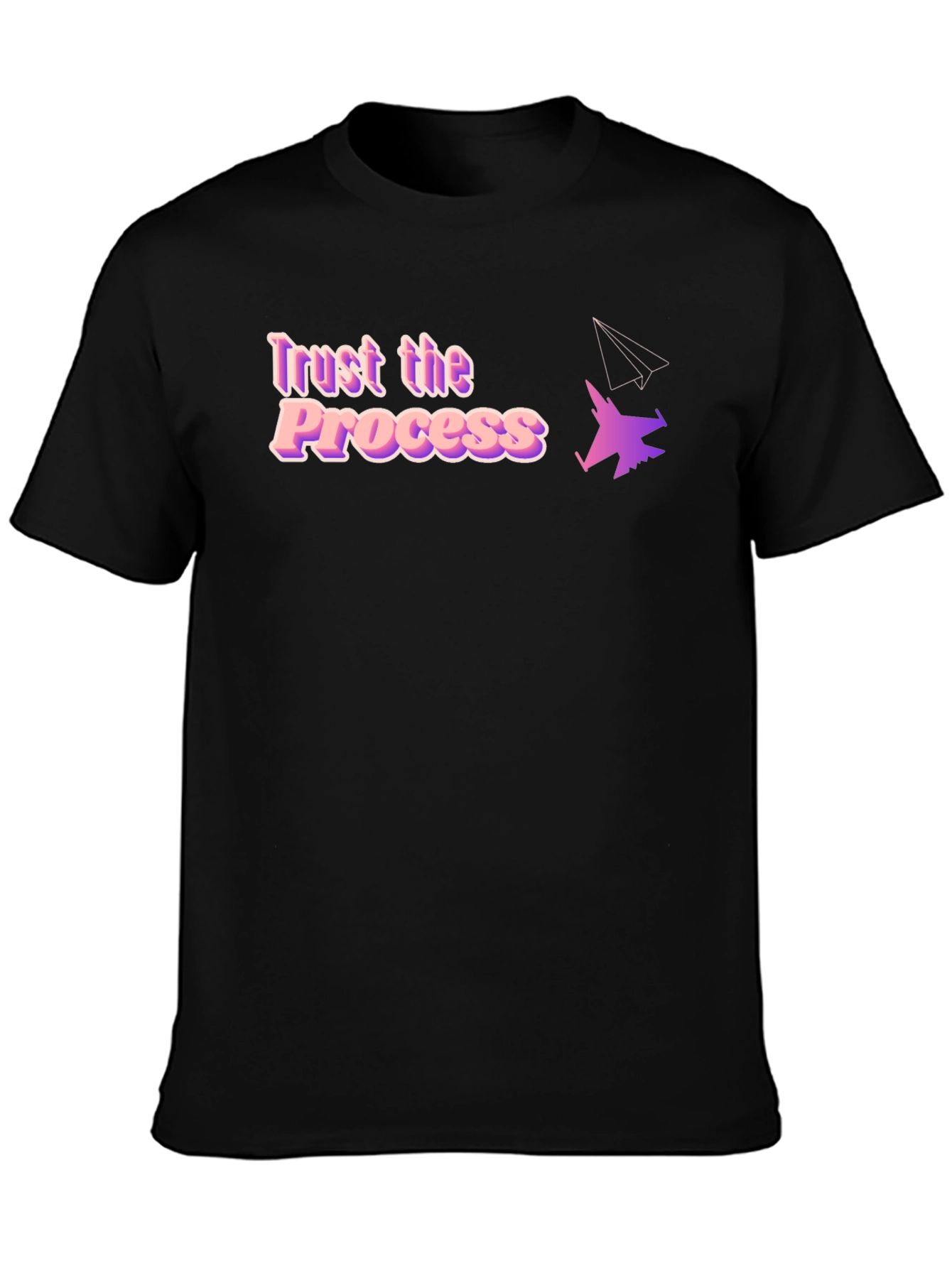 Trust the Process Black Graphic Tee