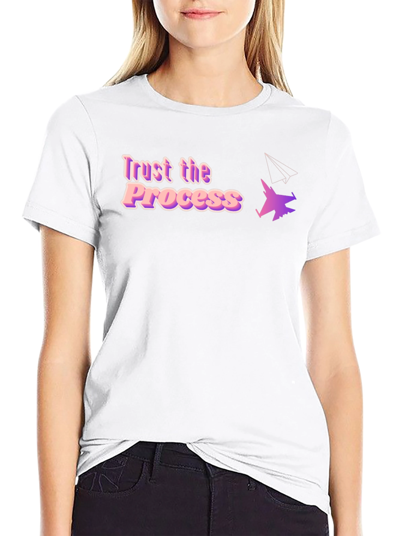 Trust the Process Black Graphic Tee