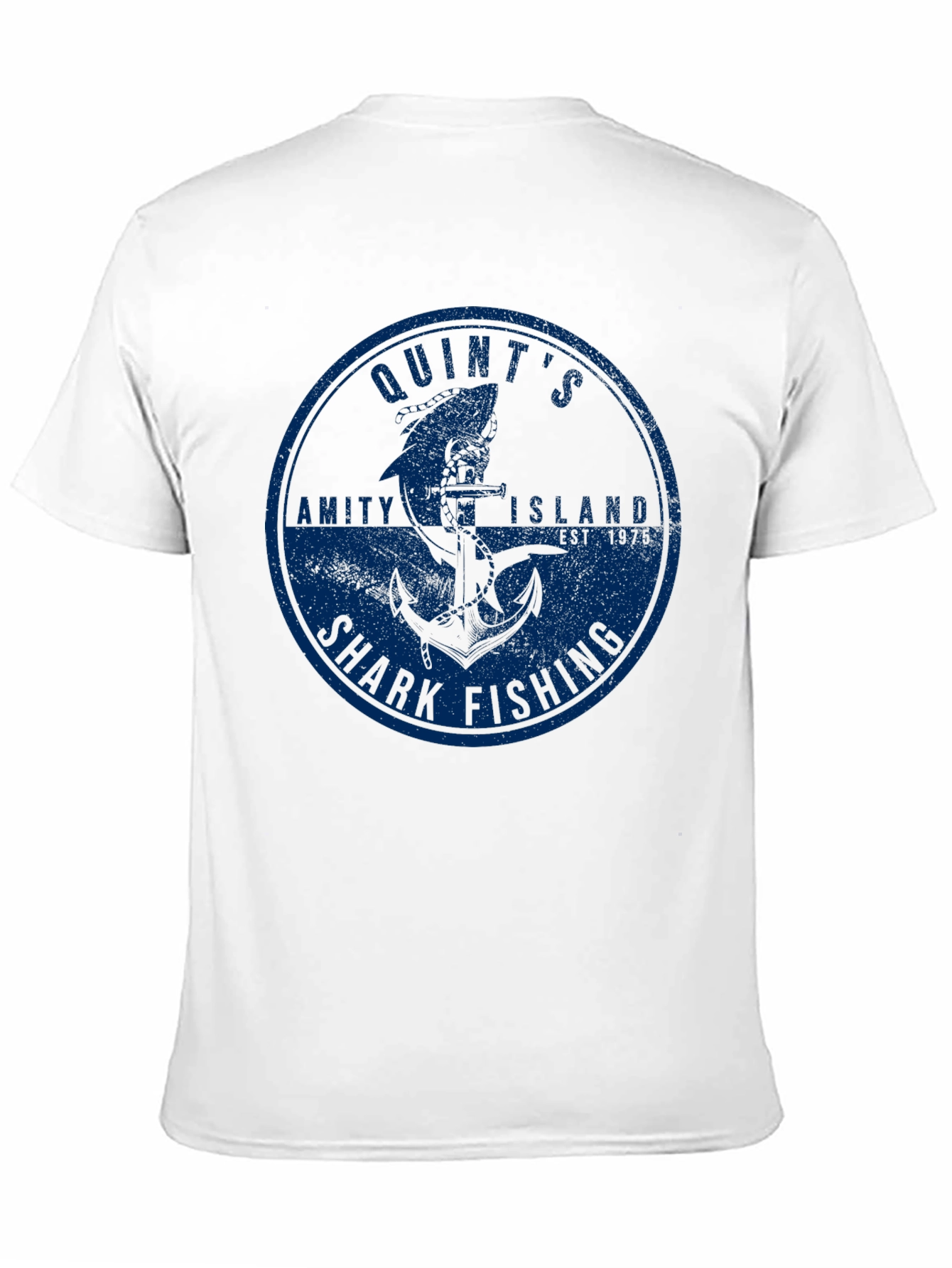 Quints Shark Fishing Tee - Amity Island Est. 1975