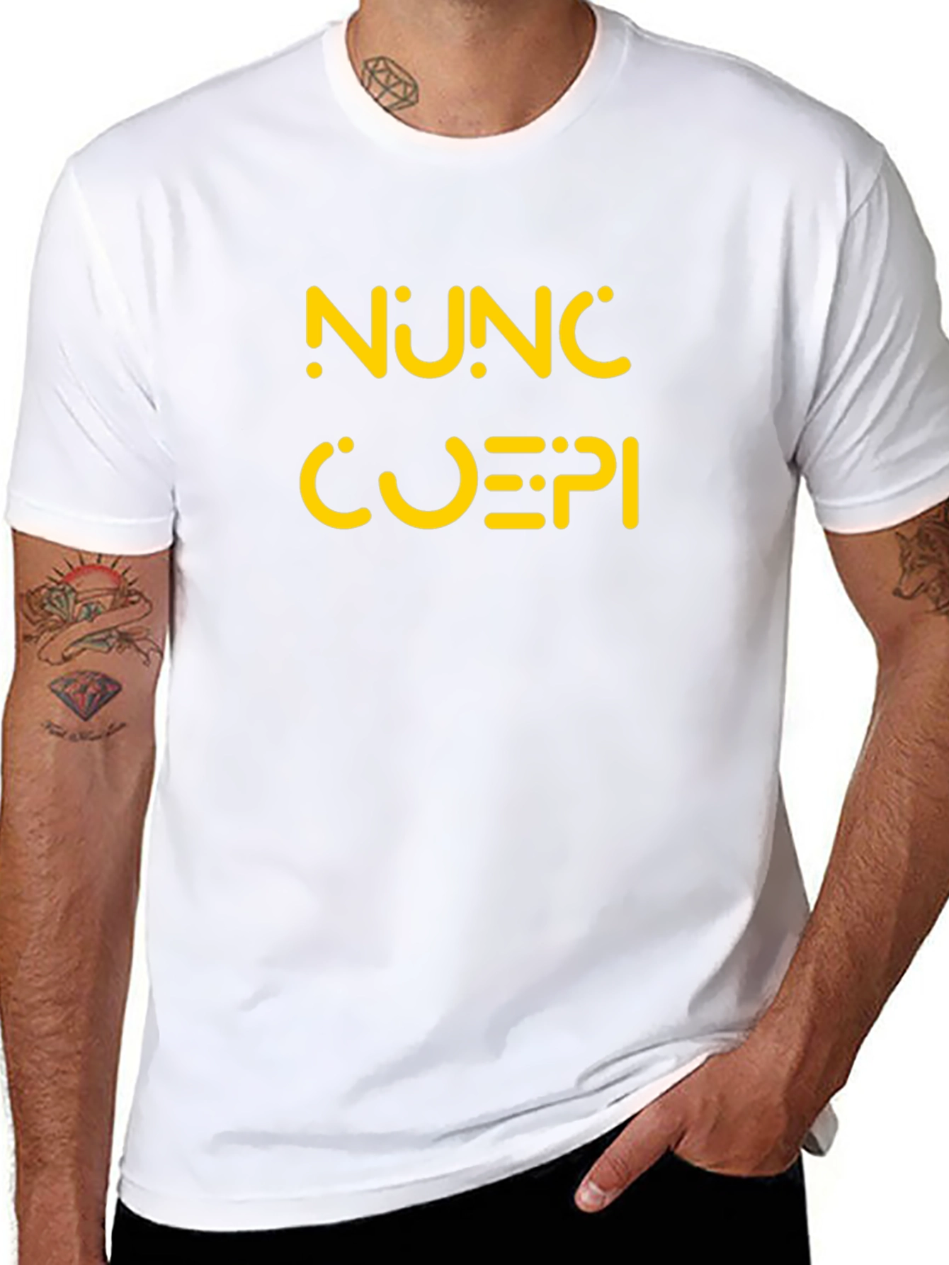Nunc Coepi Graphic Tee - Stylish and Comfortable