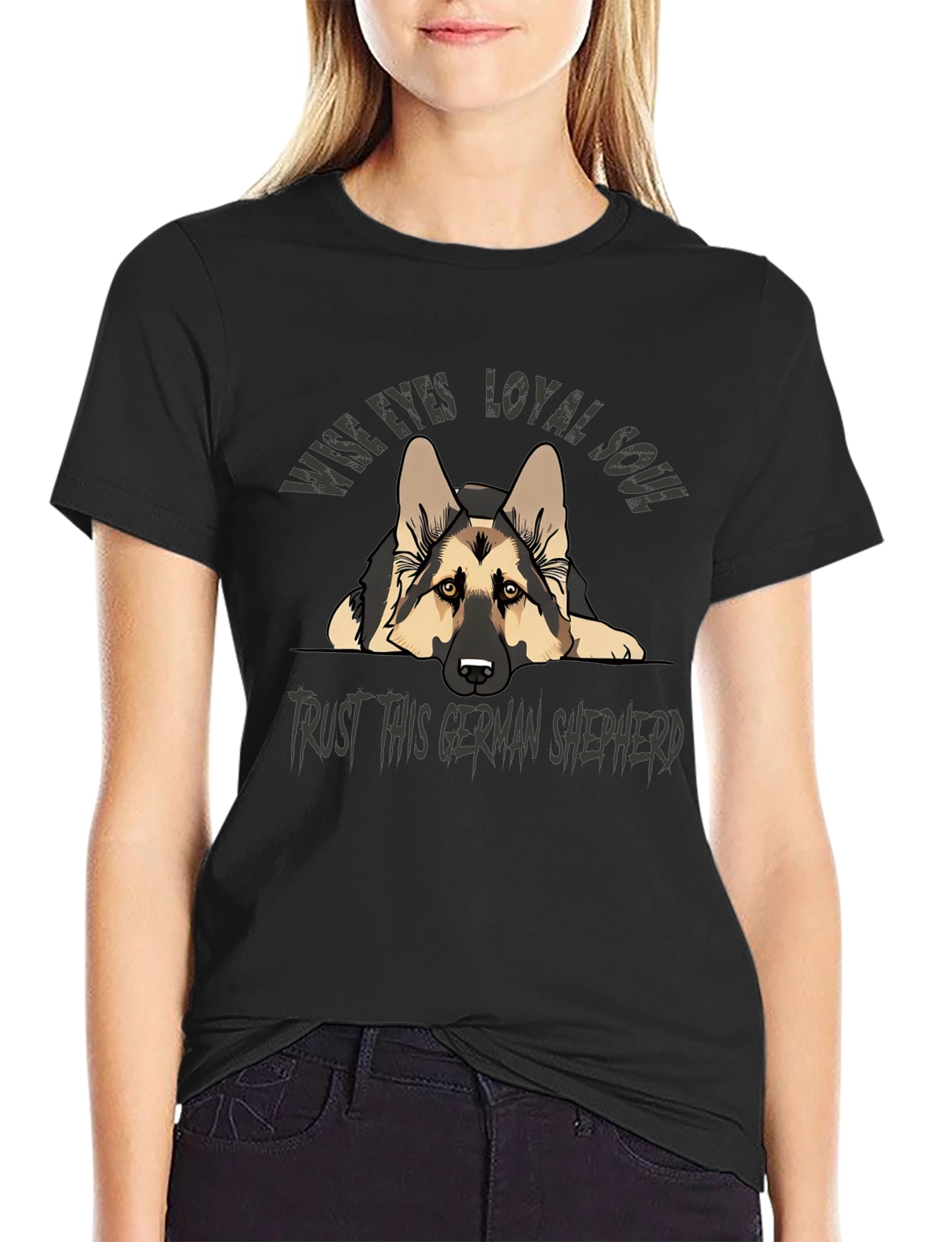 German Shepherd T-Shirt - Wise Eyes Loyal Soul