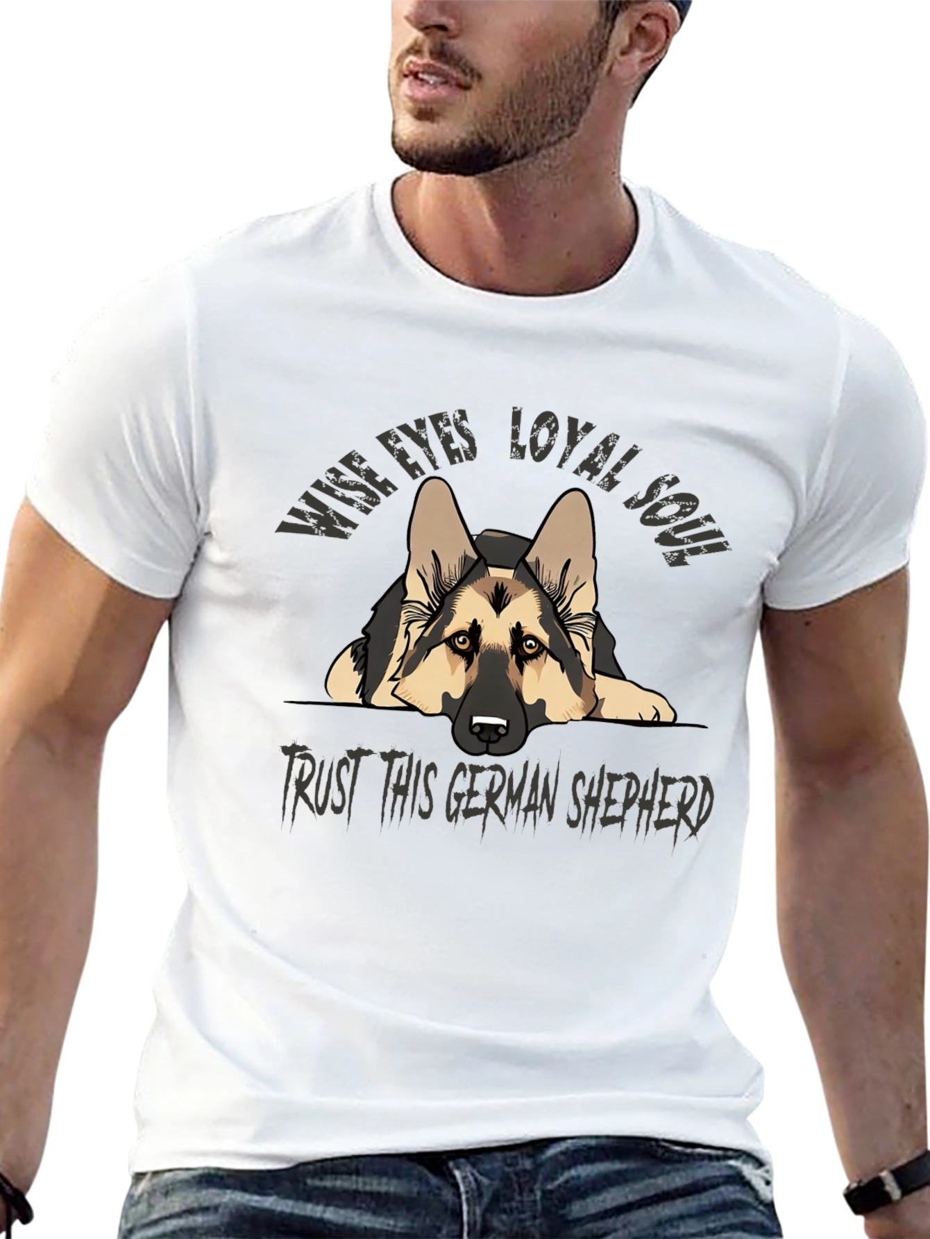 German Shepherd T-Shirt - Wise Eyes Loyal Soul