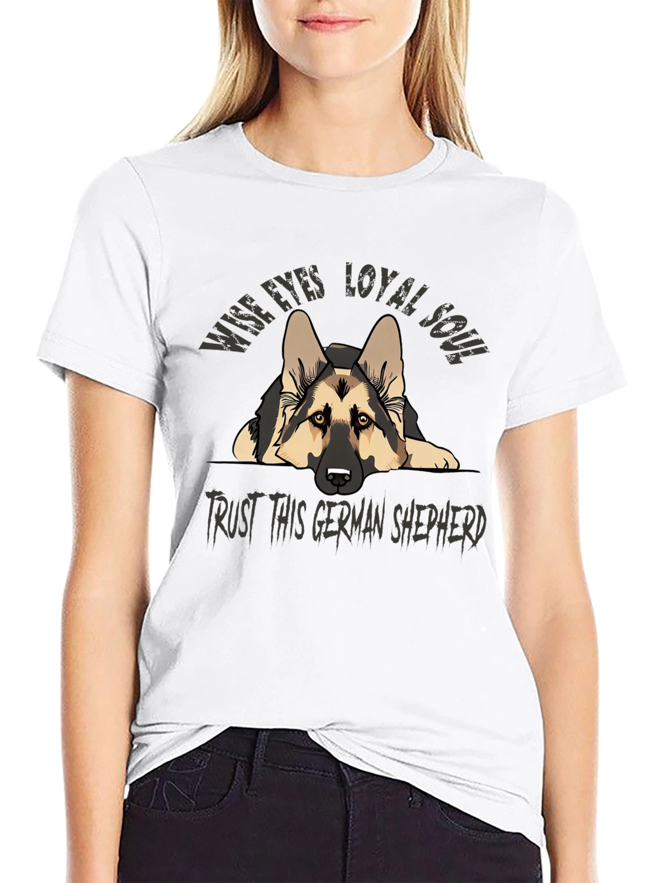 German Shepherd T-Shirt - Wise Eyes Loyal Soul