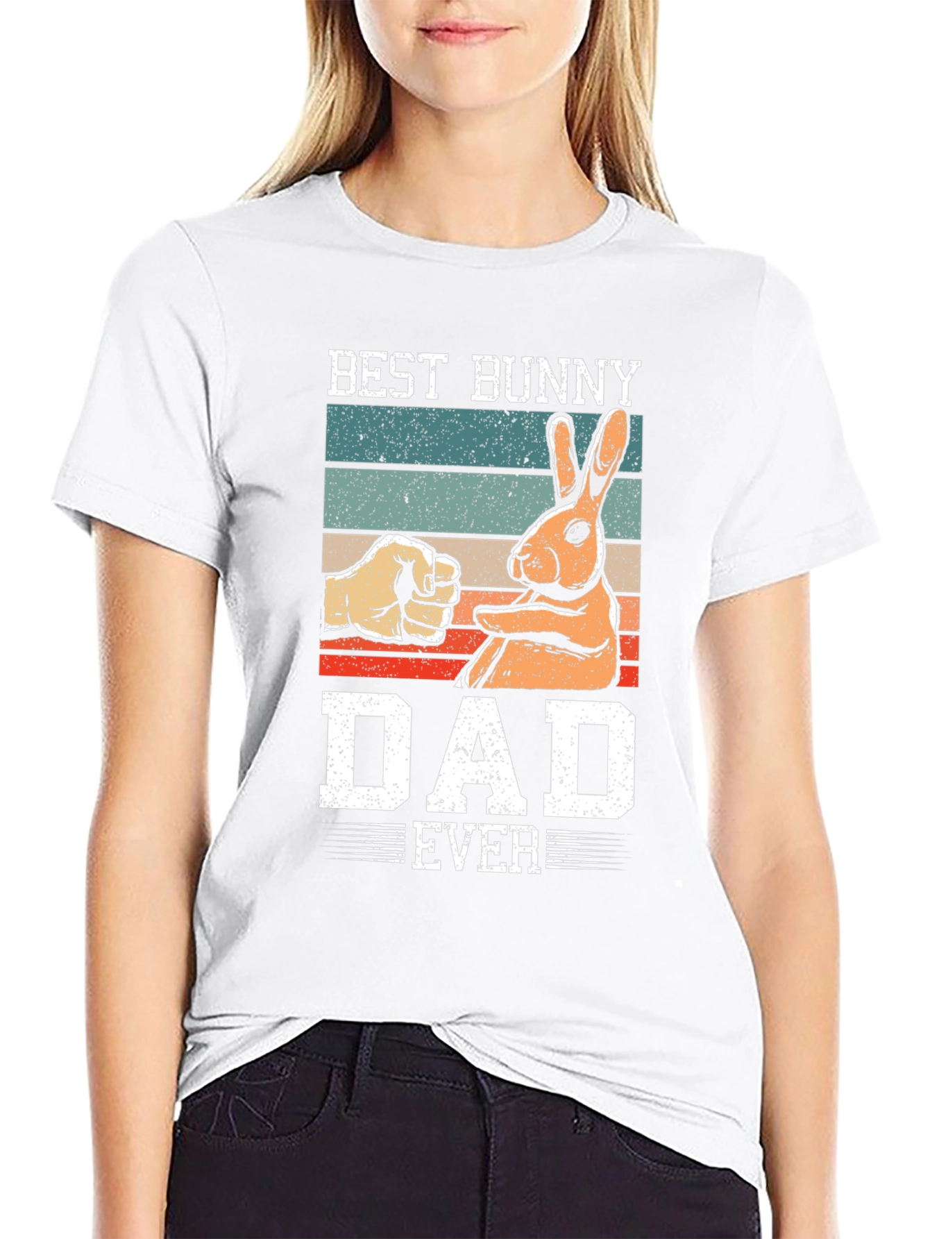Best Bunny Dad Ever Graphic T-Shirt