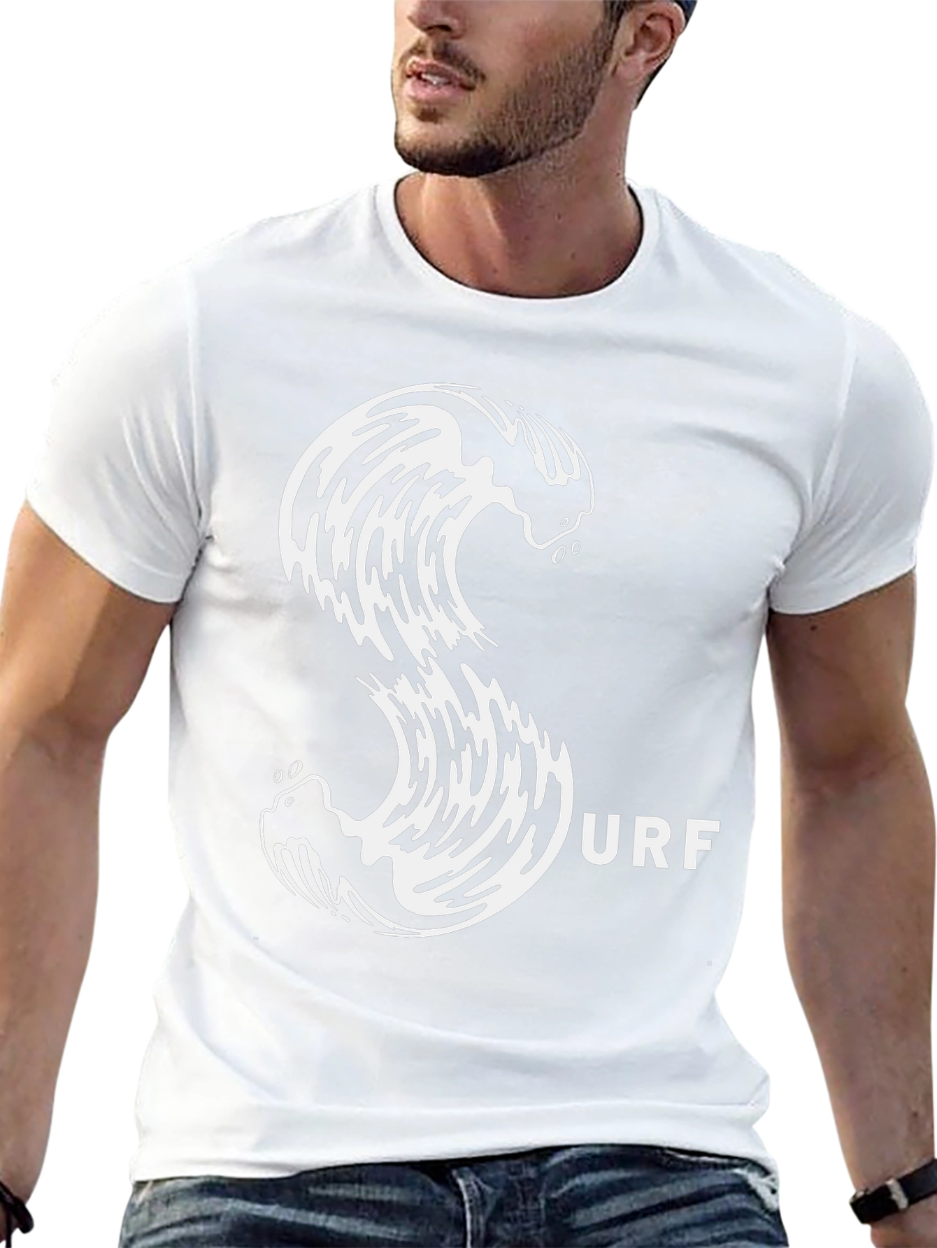 Surf Wave Graphic Tee - Black