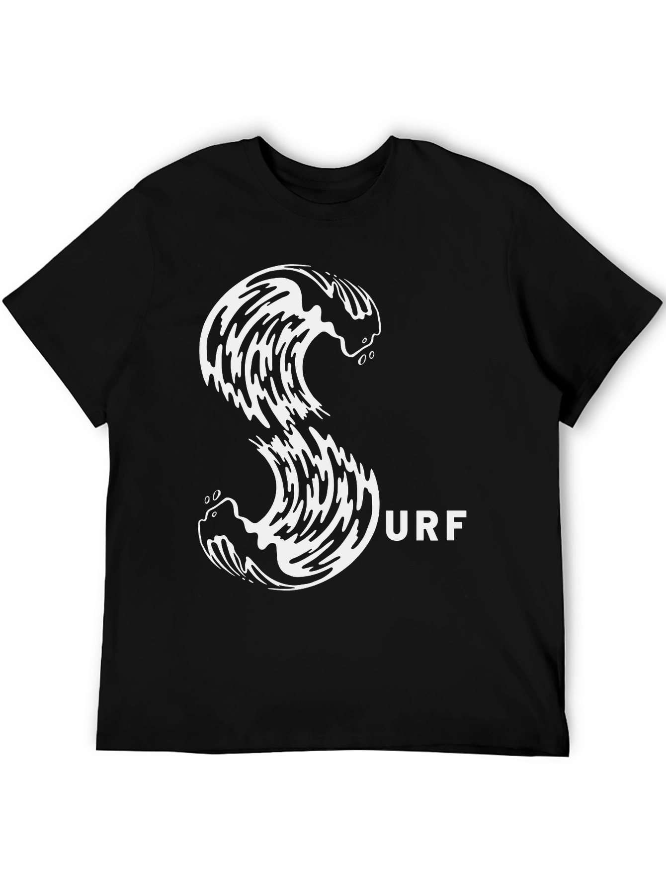 Surf Wave Graphic Tee - Black