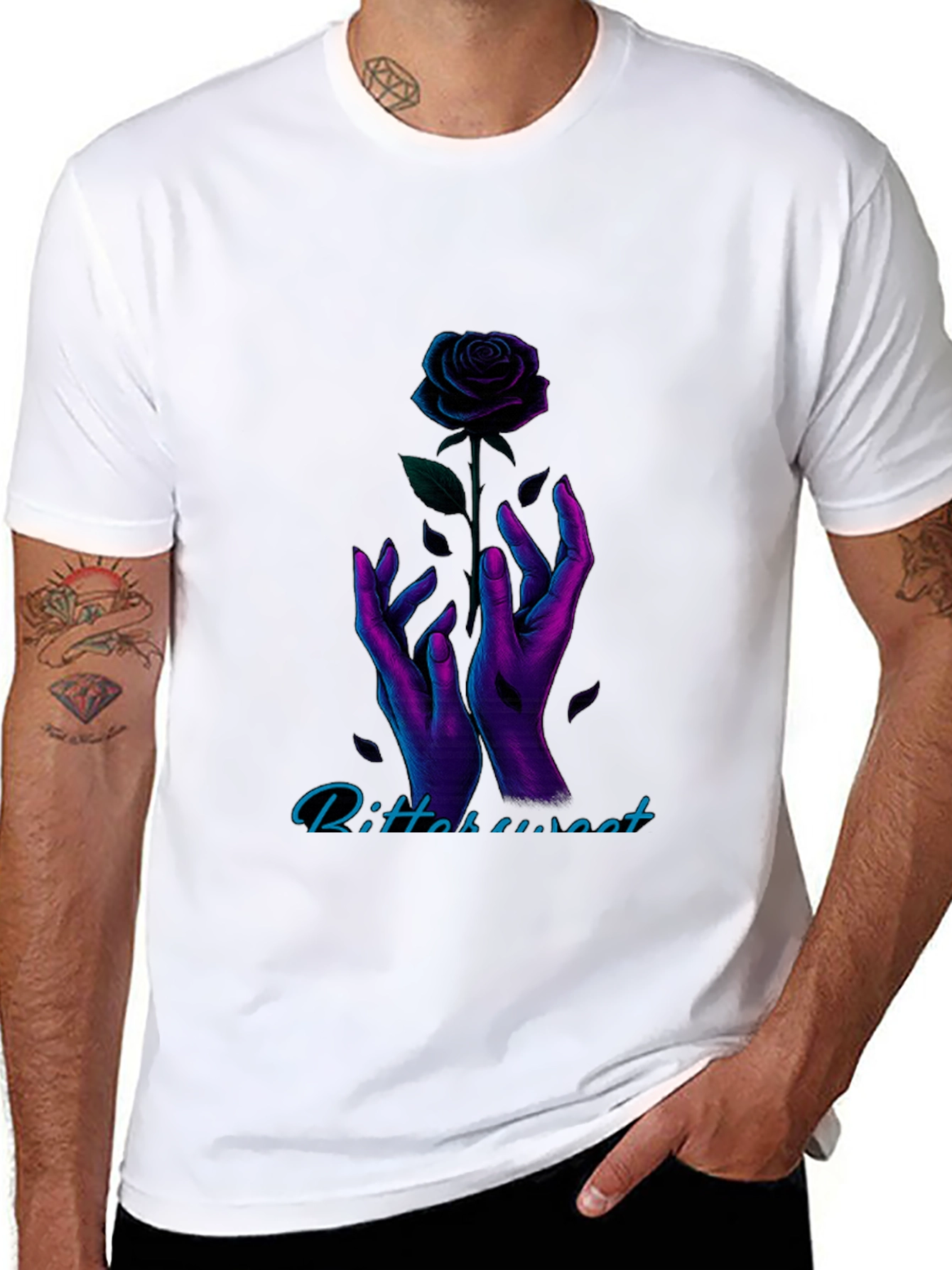 Bittersweet Rose Graphic Tee - Black