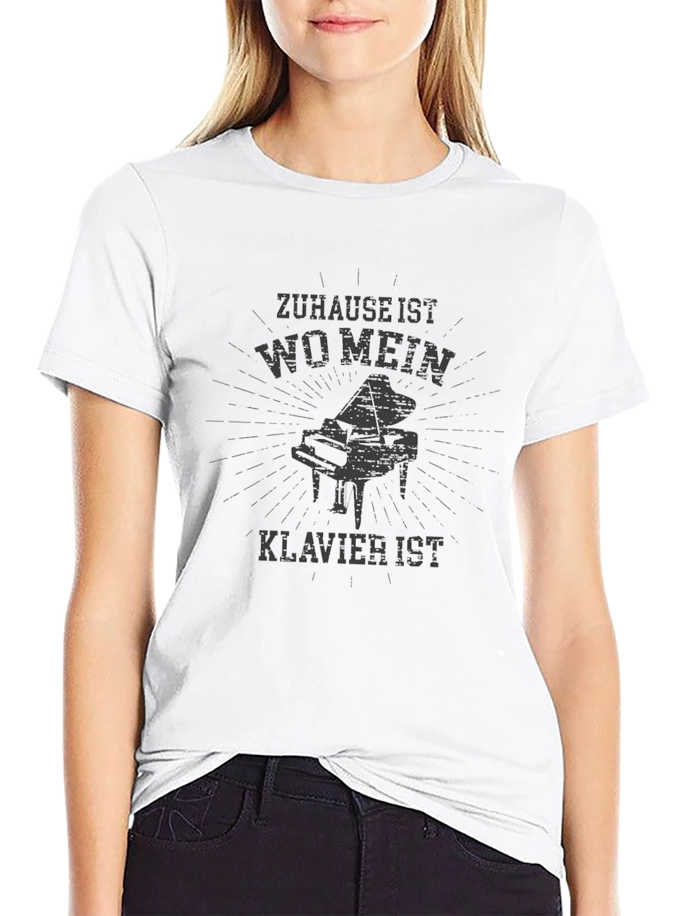 Piano T-Shirt - Zuhause Ist Wo Mein Klavier Ist