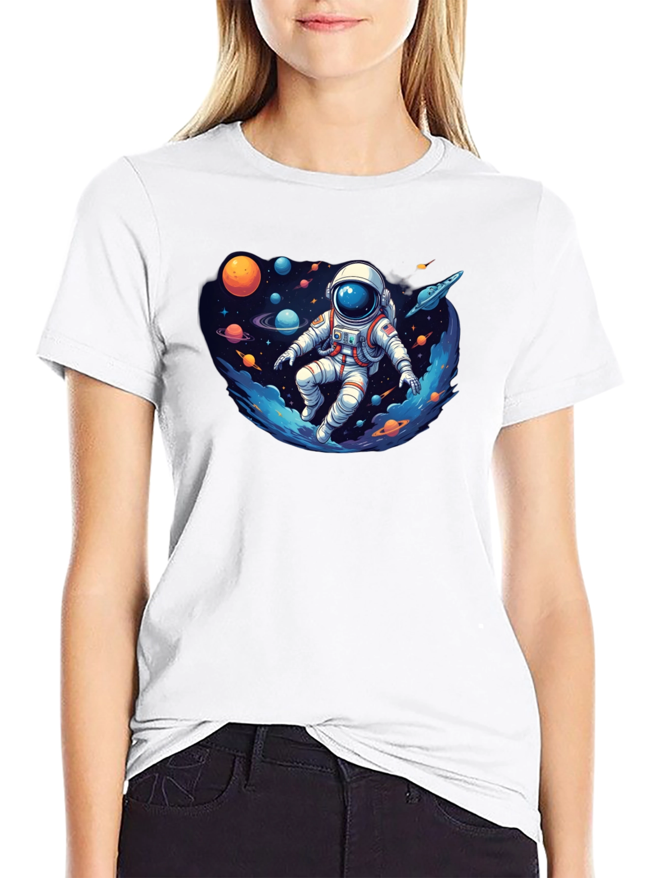 Astronaut in Space Graphic T-Shirt