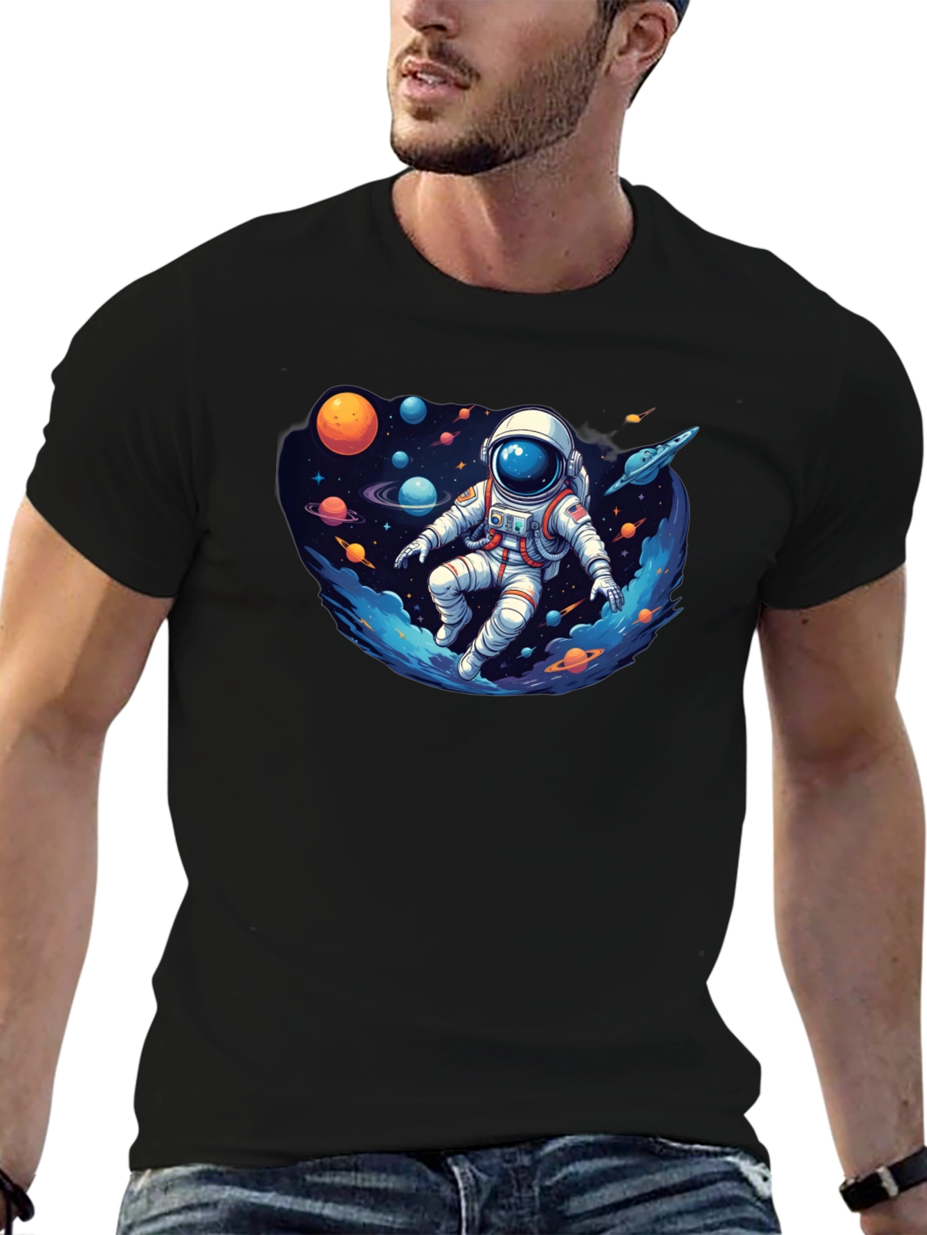 Astronaut in Space Graphic T-Shirt