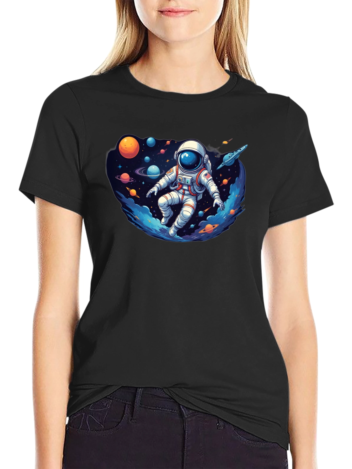Astronaut in Space Graphic T-Shirt