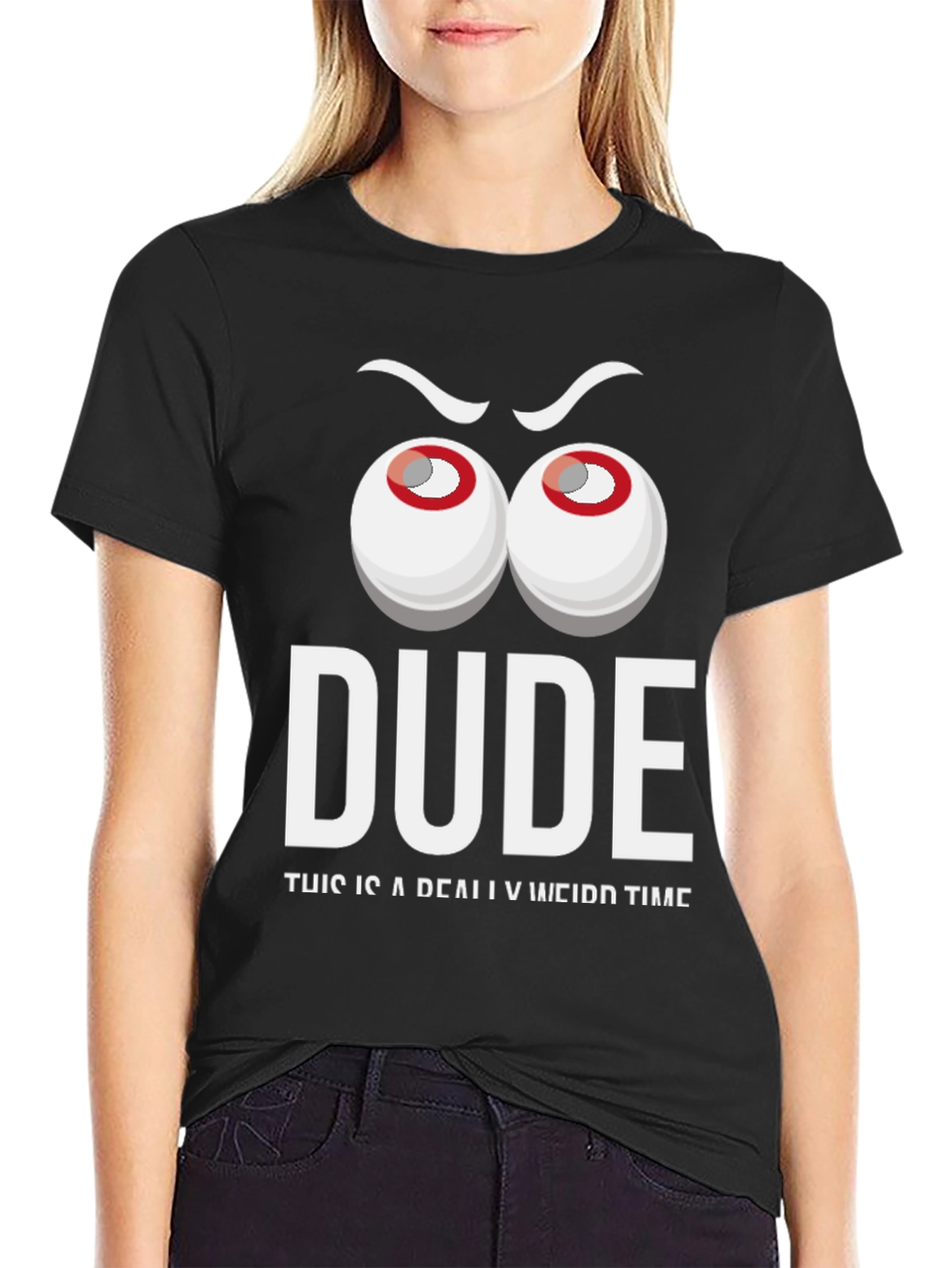 Dude Weird Time Graphic Tee - Funny Mens T-Shirt