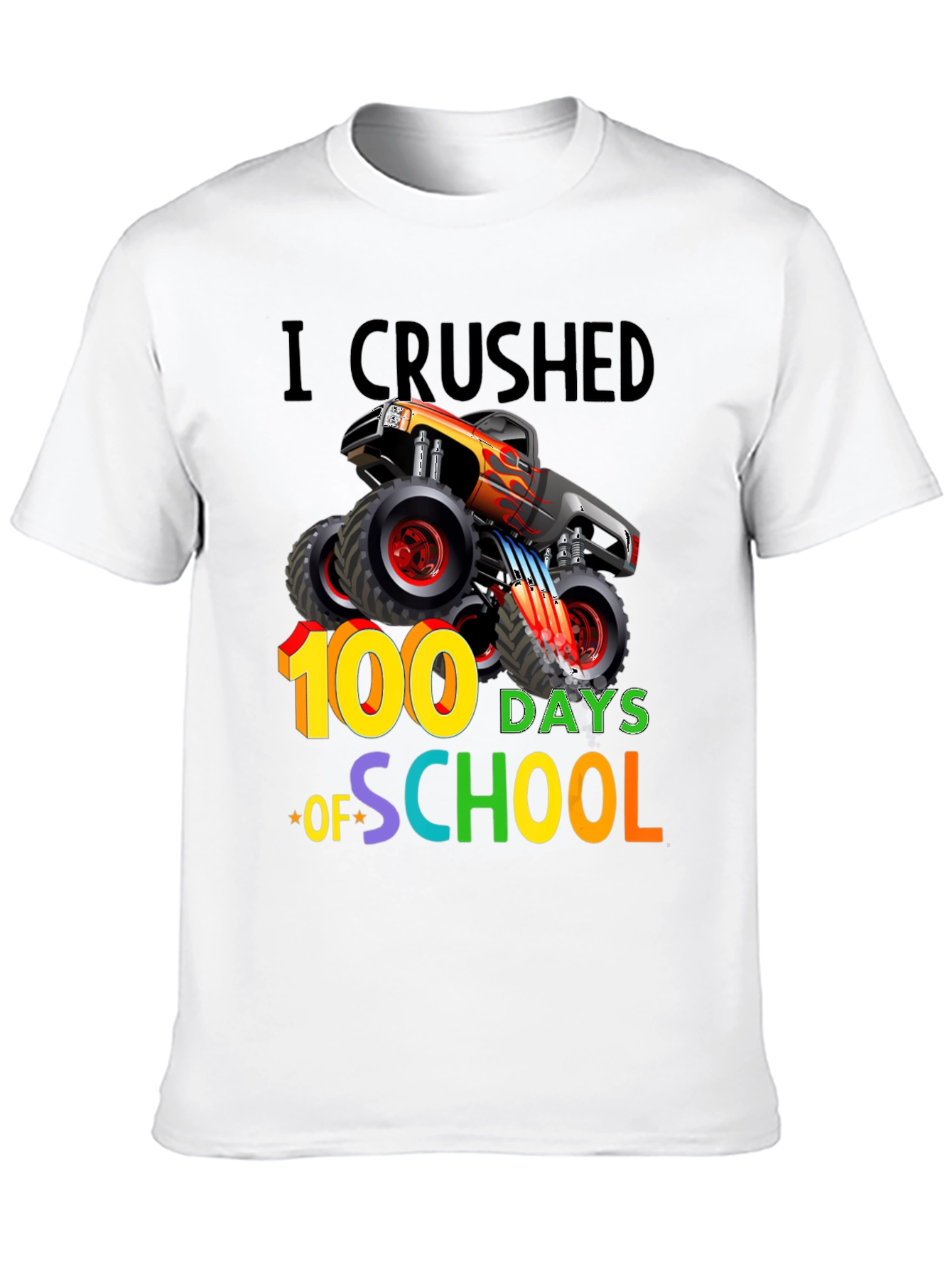 100 Days of School Monster Truck Graphic Tee