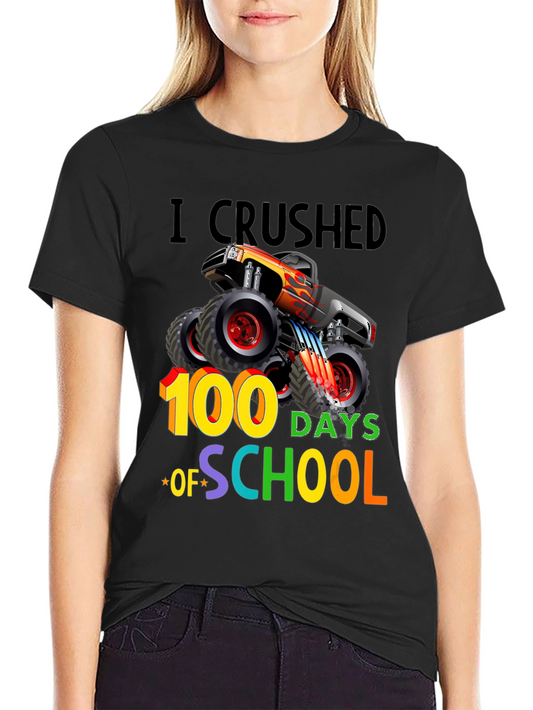 100 Days of School Monster Truck Graphic Tee