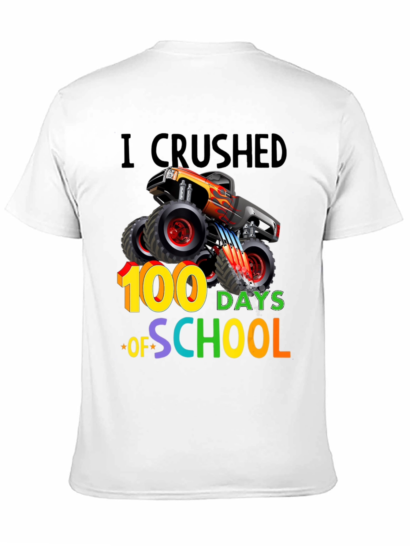 100 Days of School Monster Truck Graphic Tee