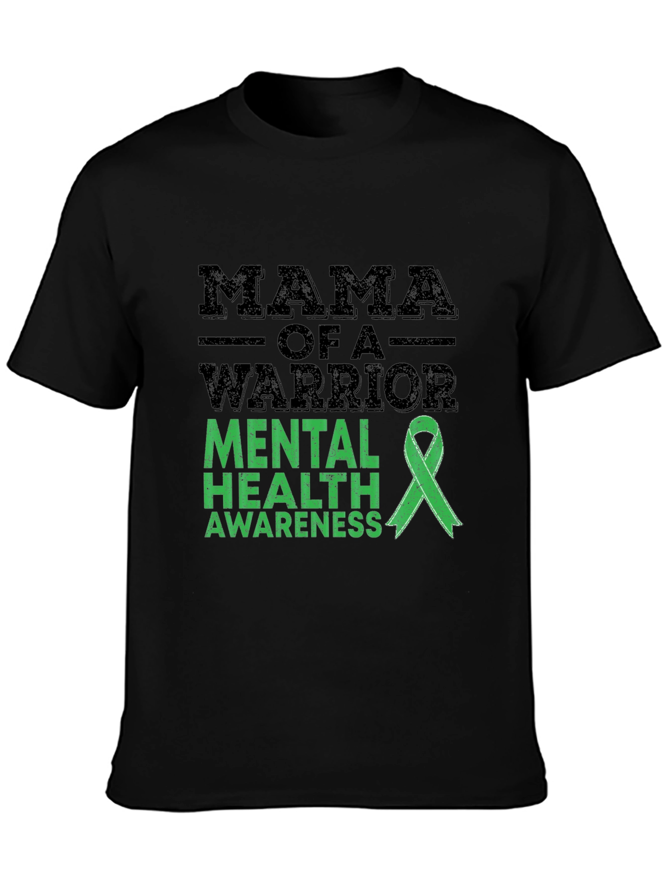 Mama Warrior Mental Health Awareness Ribbon T-Shirt