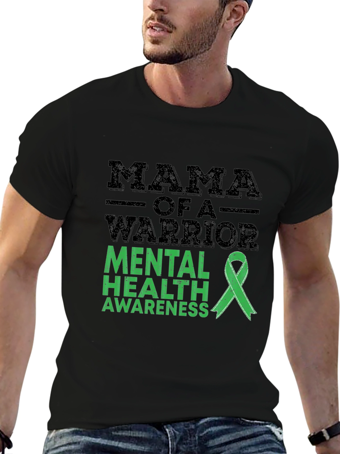 Mama Warrior Mental Health Awareness Ribbon T-Shirt