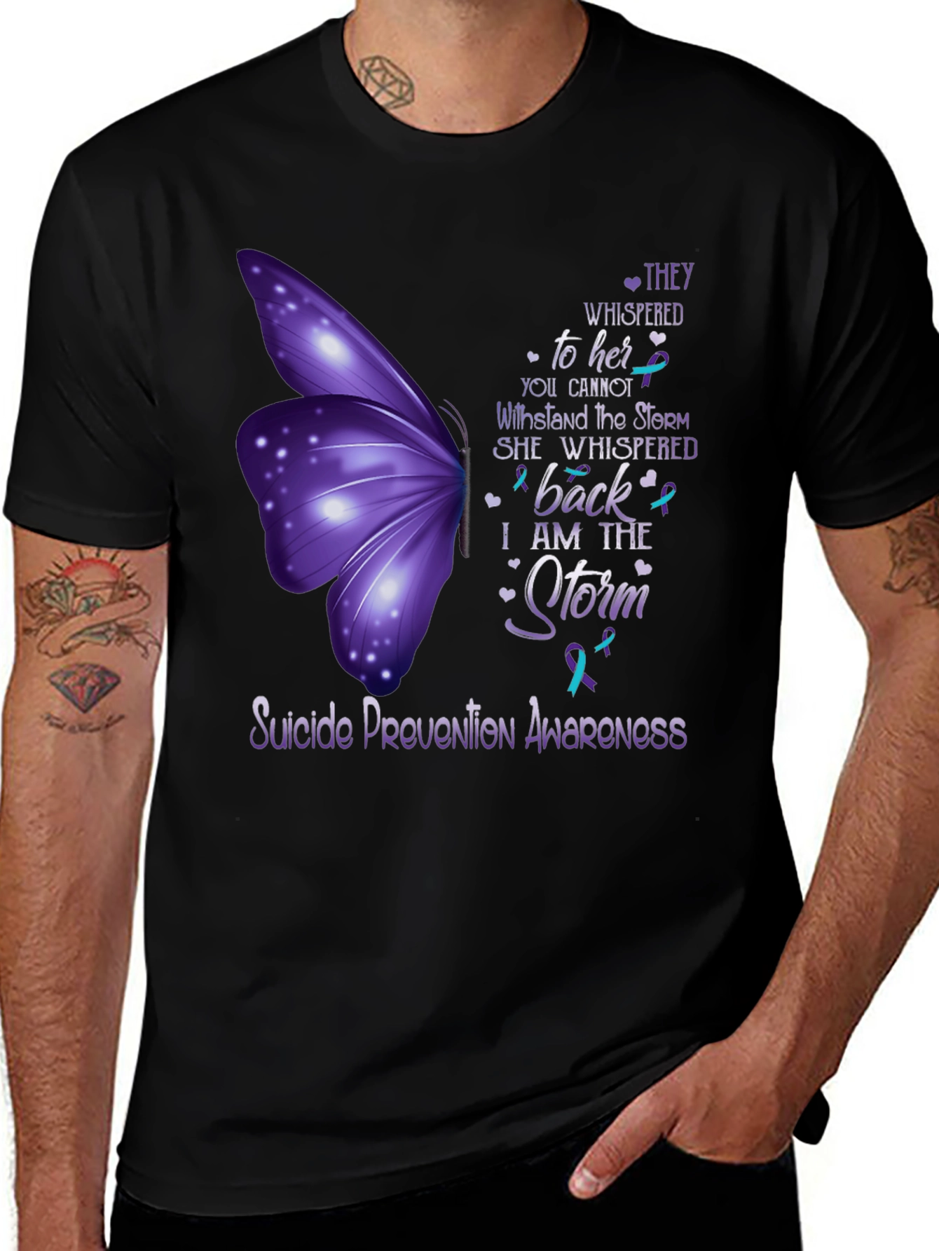 Suicide Prevention Awareness Butterfly T-Shirt