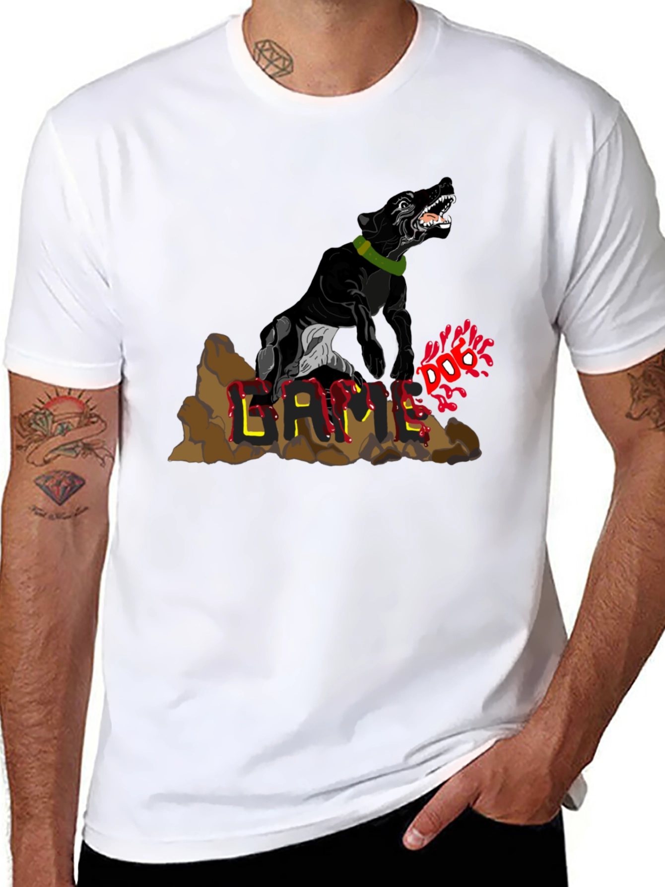 Dog GAME T-Shirt - Black