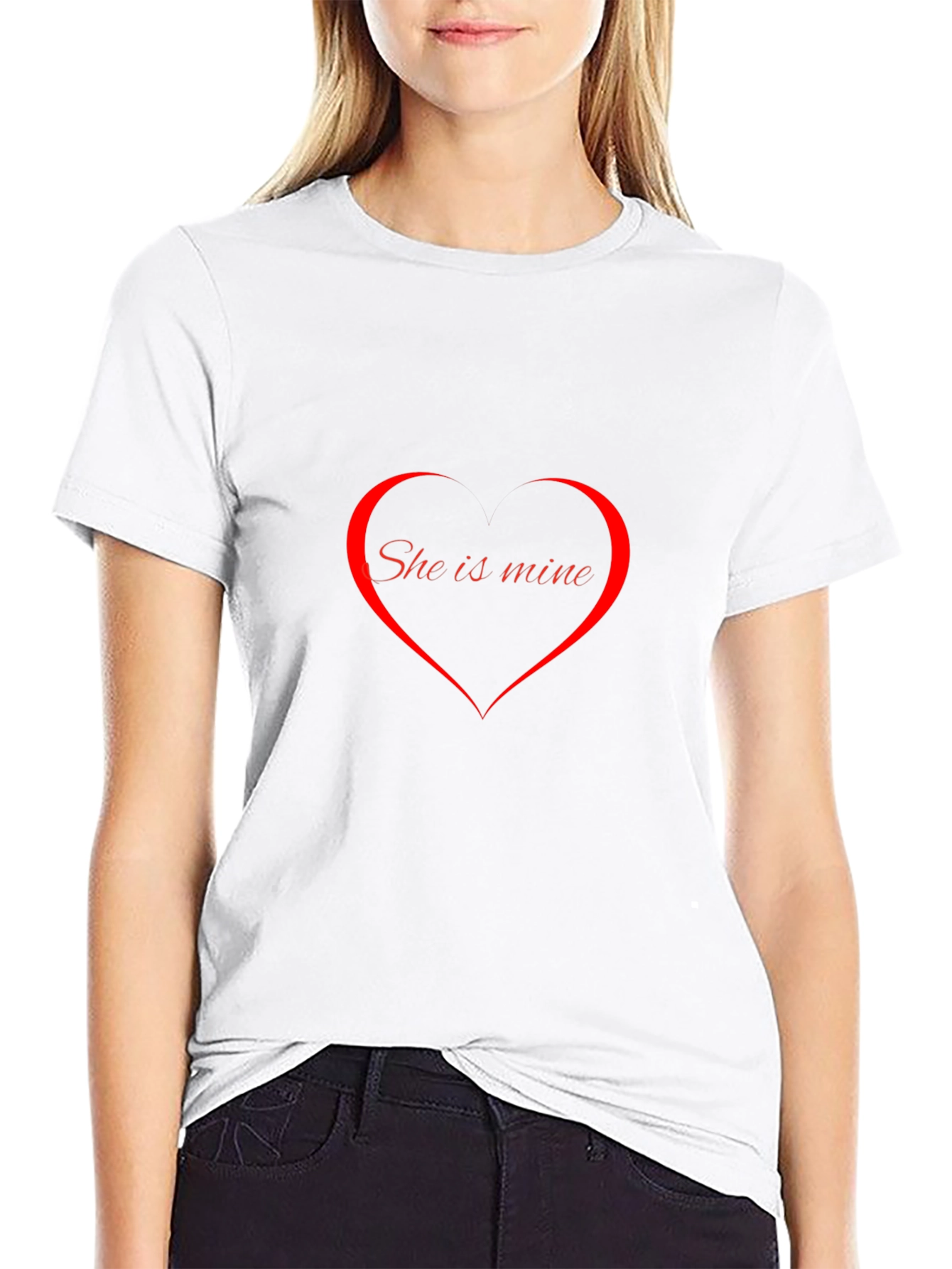 She is Mine Heart Graphic T-Shirt