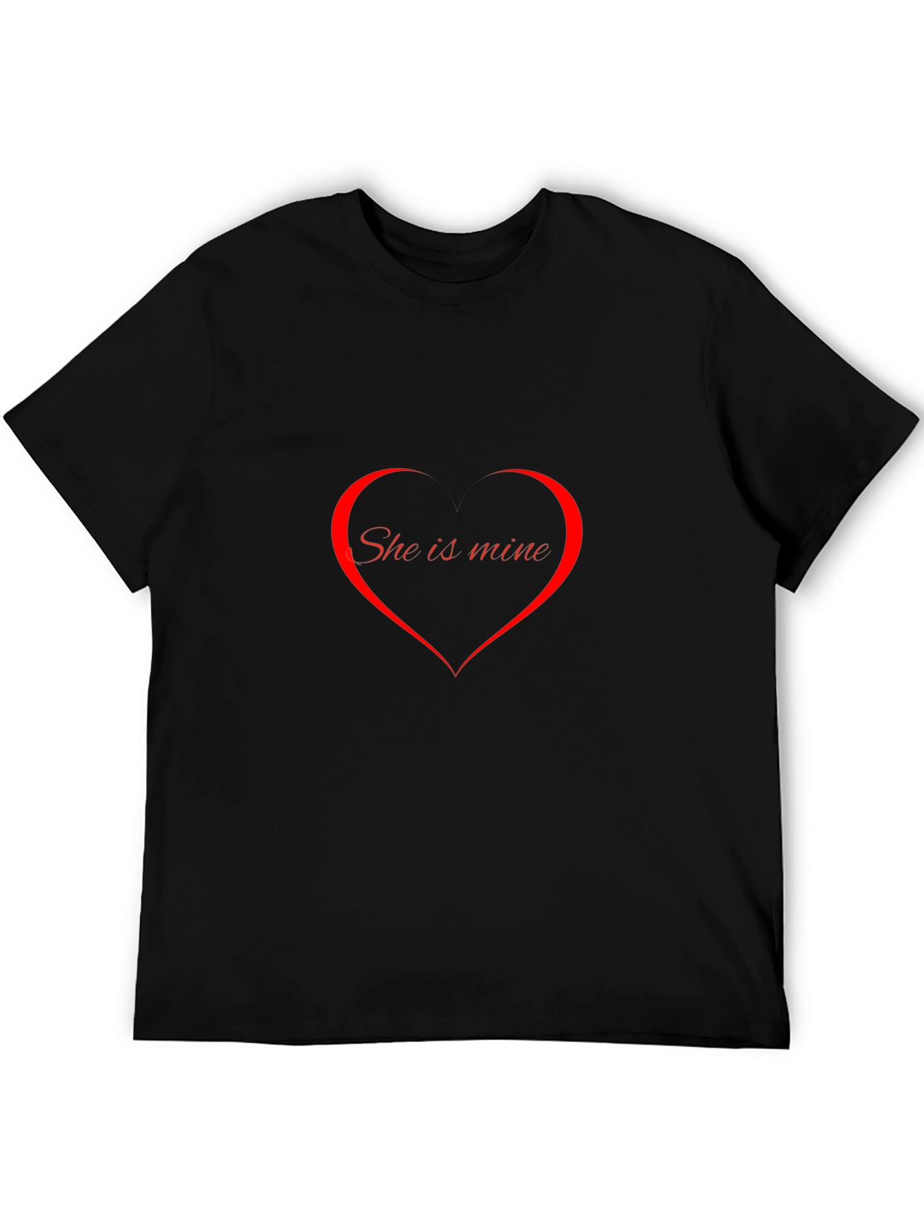 She is Mine Heart Graphic T-Shirt