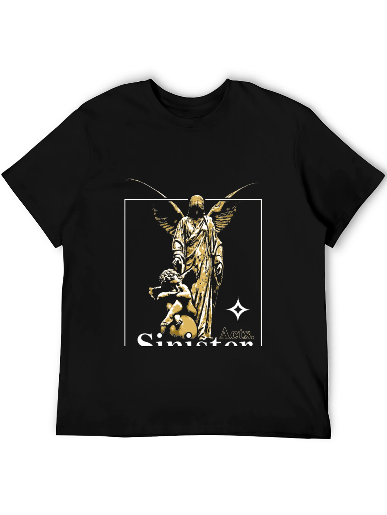 Sinister Acts Graphic Print Black T-Shirt