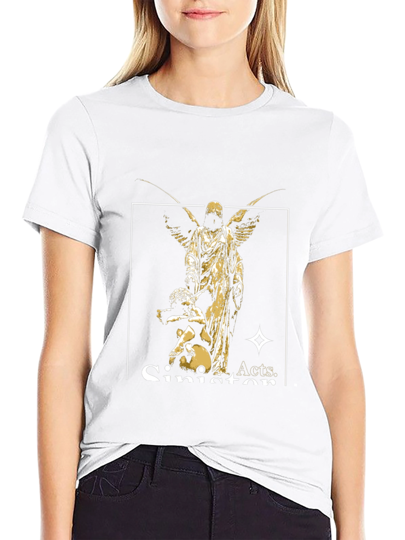 Sinister Acts Graphic Print Black T-Shirt