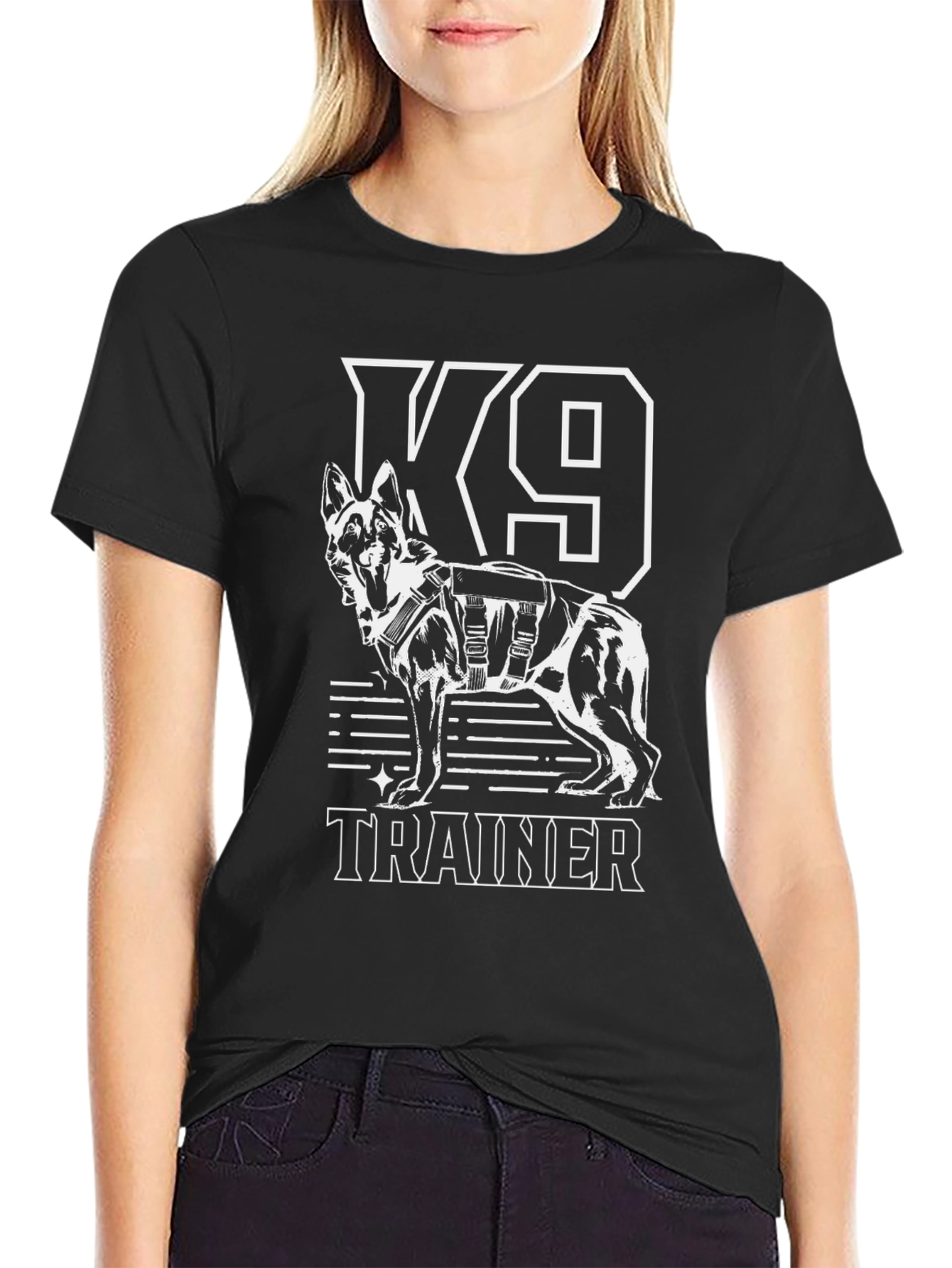 K9 Trainer T-Shirt - German Shepherd Design