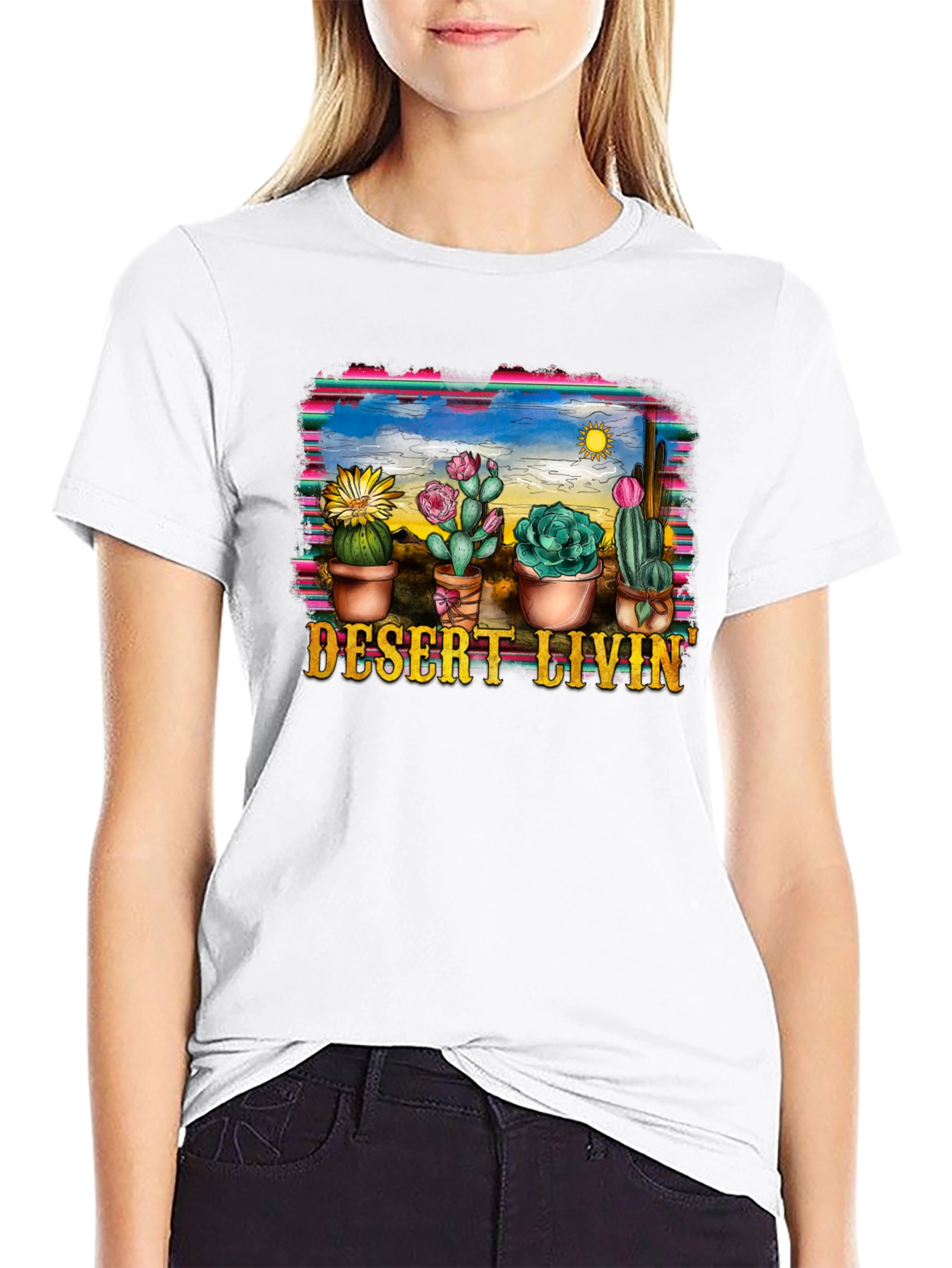 Desert Livin Cactus Graphic Tee