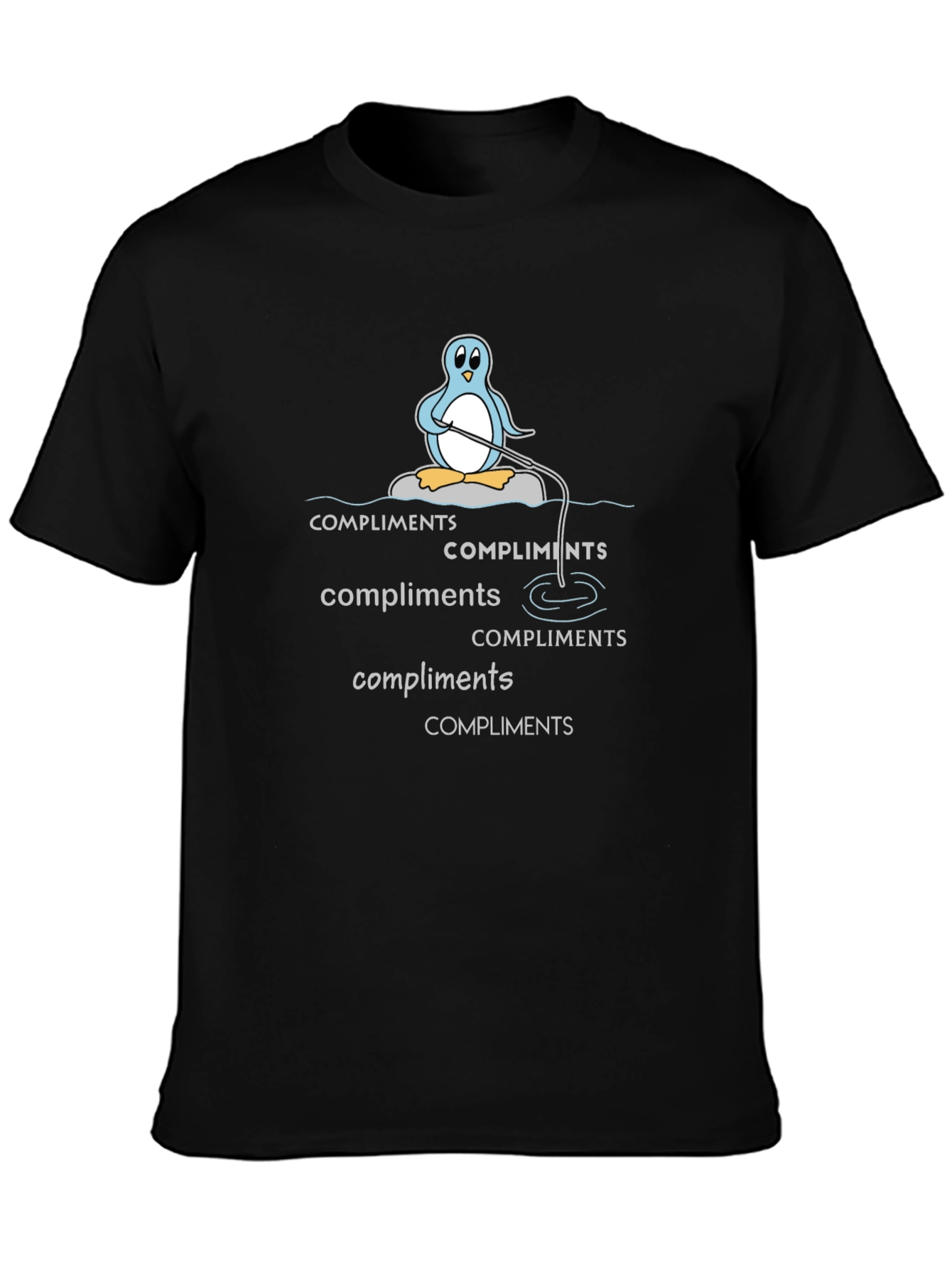 Compliments Penguin Graphic Tee - Black