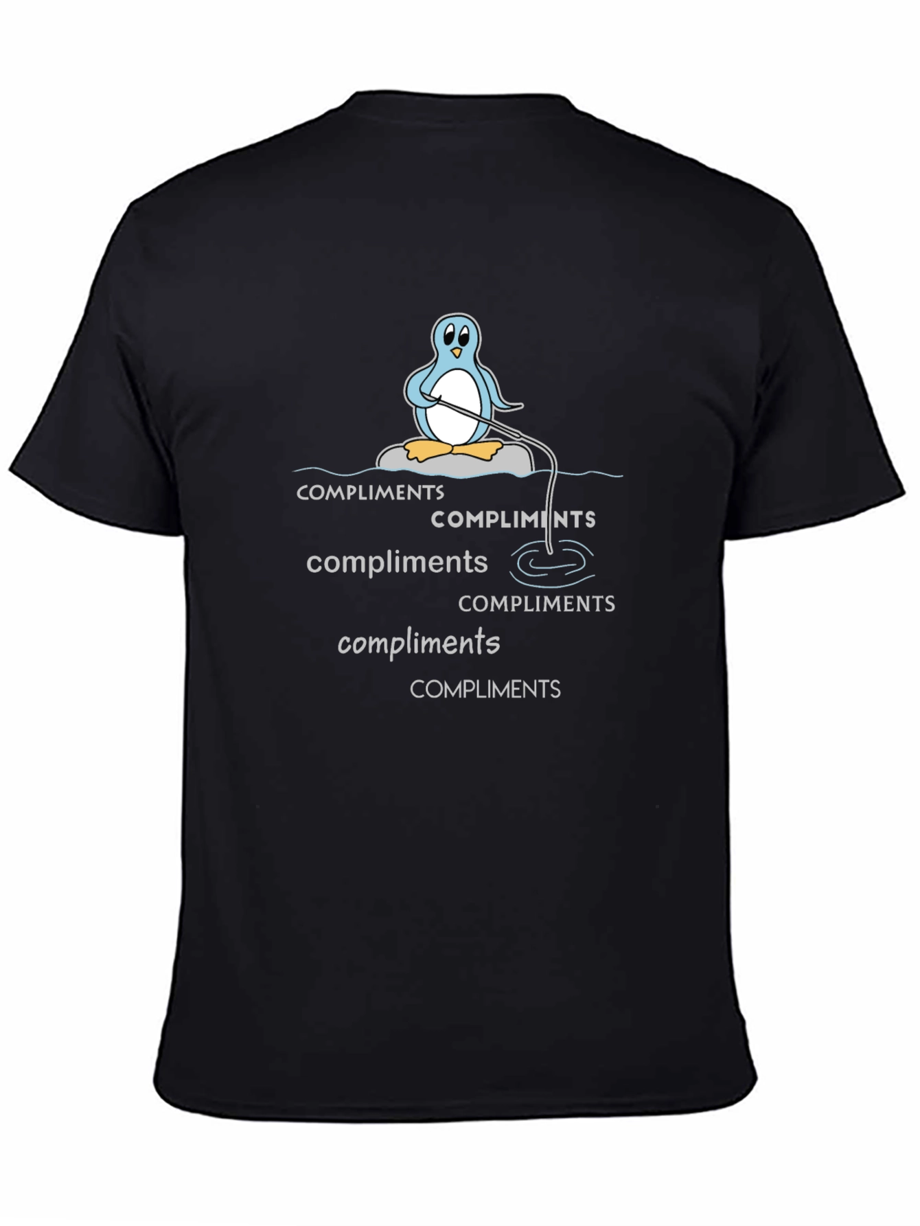 Compliments Penguin Graphic Tee - Black