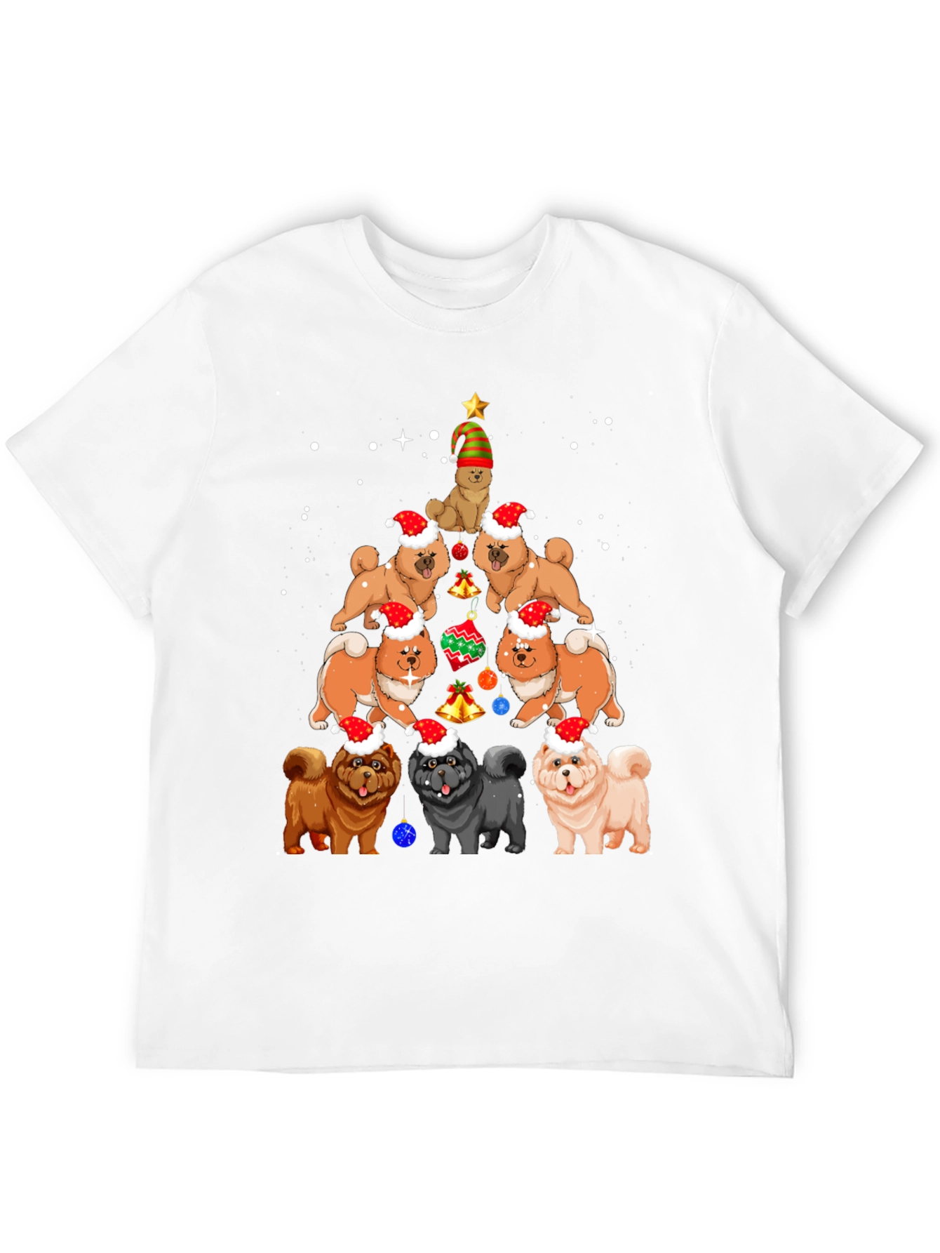 Christmas Chow Chow Dog Tree T-Shirt
