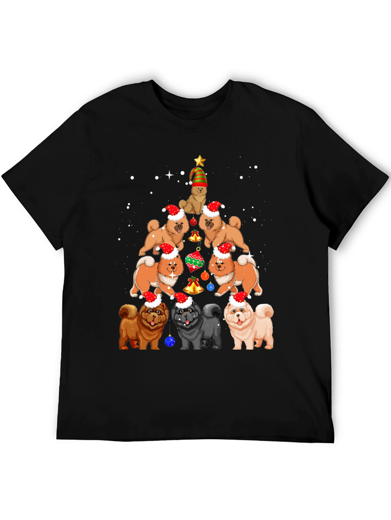 Christmas Chow Chow Dog Tree T-Shirt