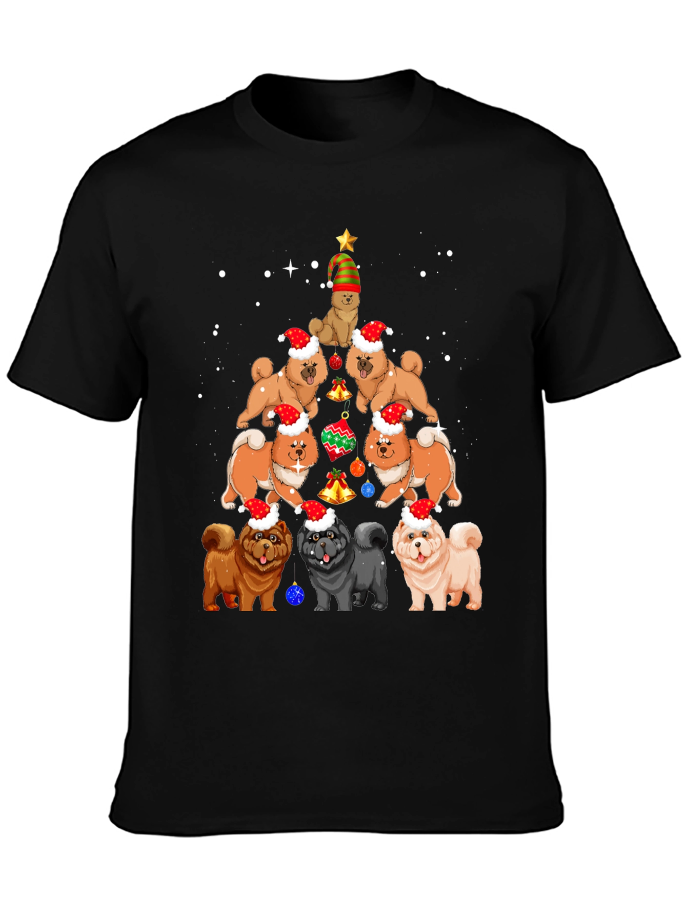 Christmas Chow Chow Dog Tree T-Shirt