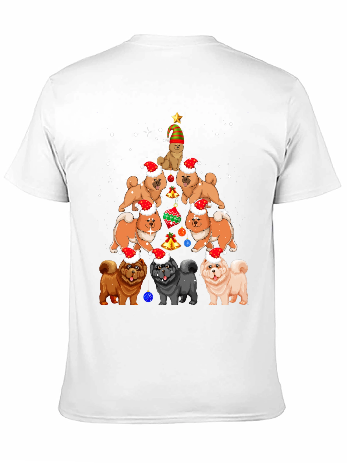 Christmas Chow Chow Dog Tree T-Shirt
