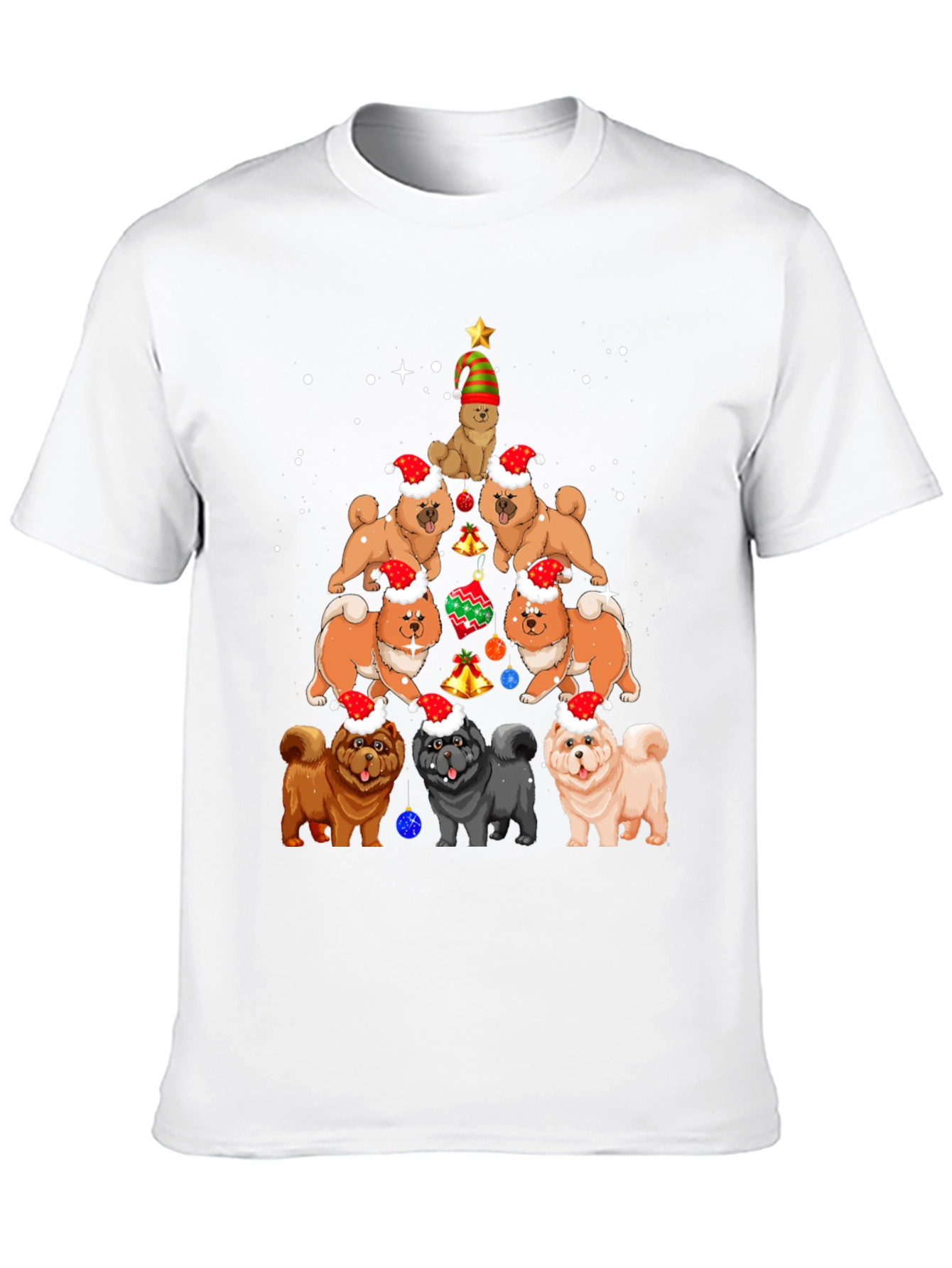 Christmas Chow Chow Dog Tree T-Shirt