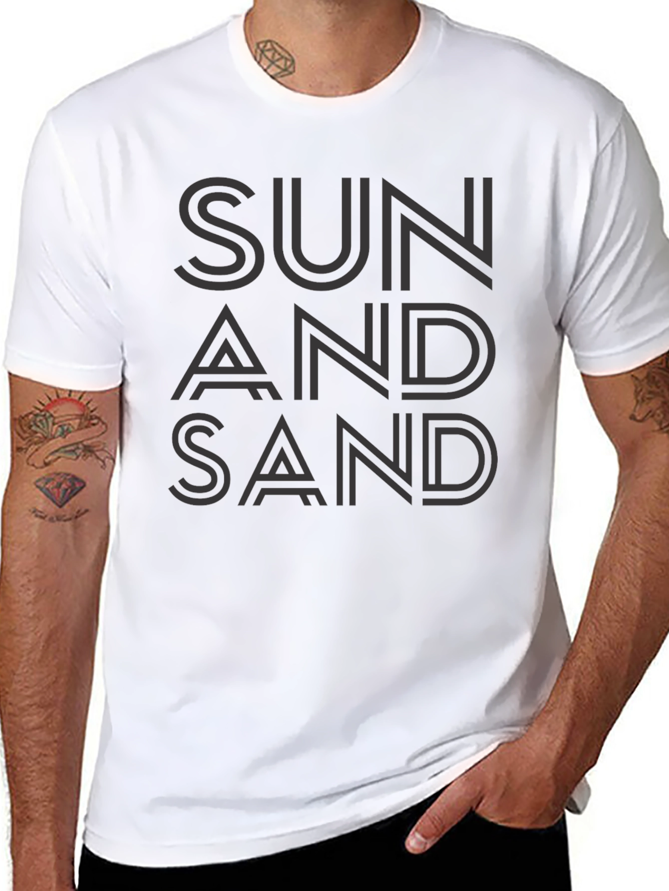 Sun and Sand Graphic Tee - Black