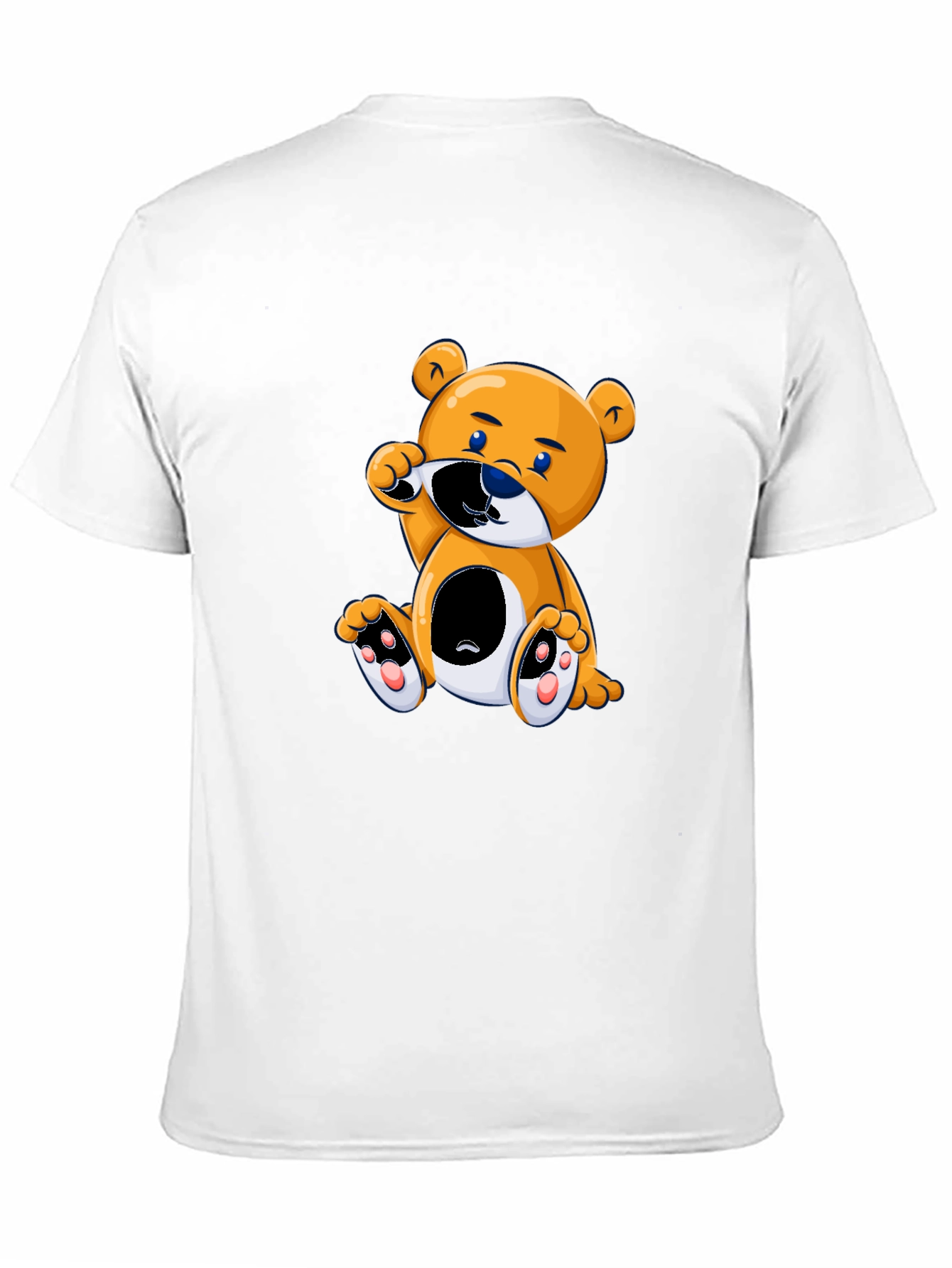 Cute Cartoon Bear Black T-Shirt